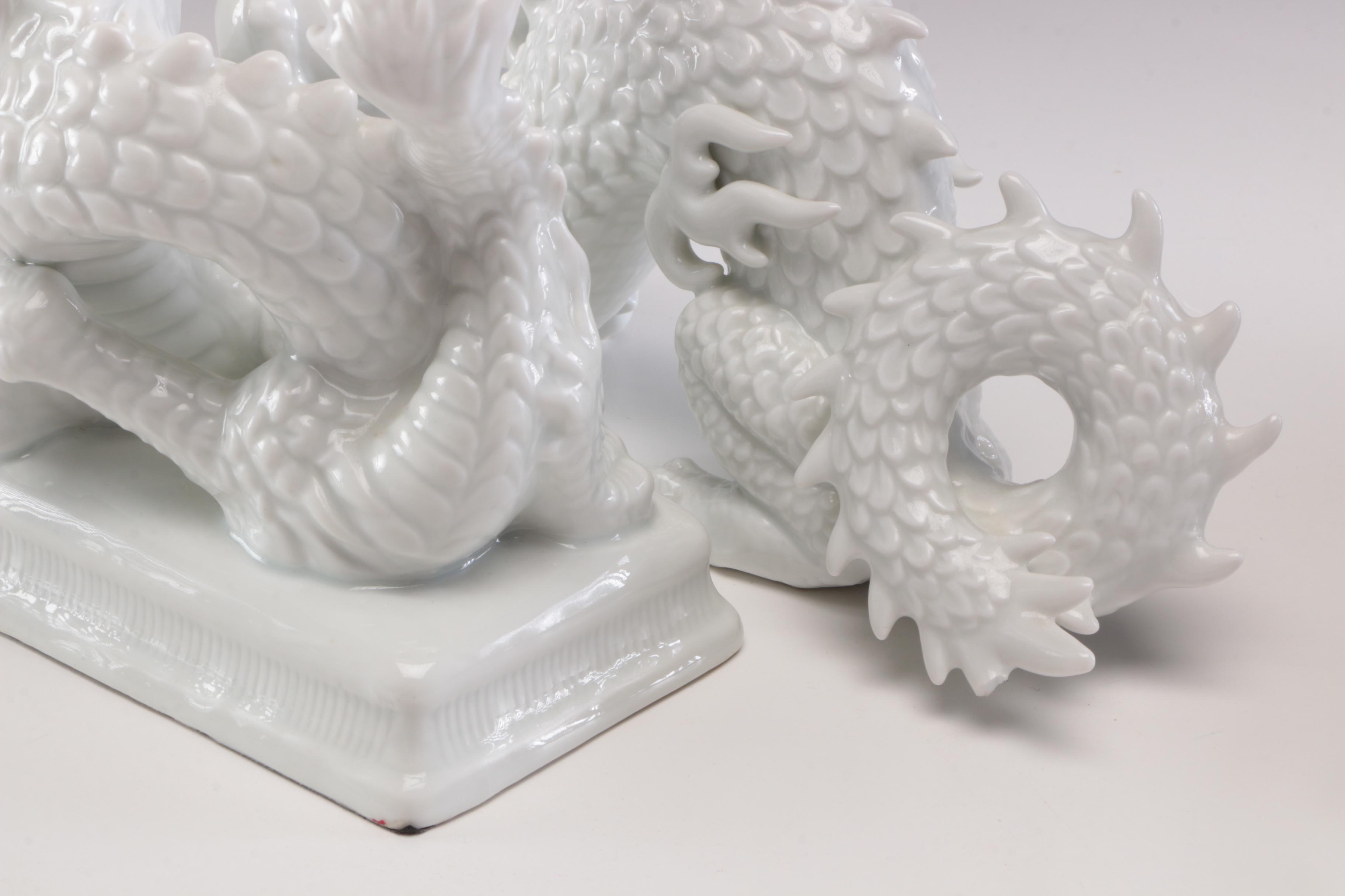 Fitz & Floyd Porcelain Dragon Figures, Contemporary