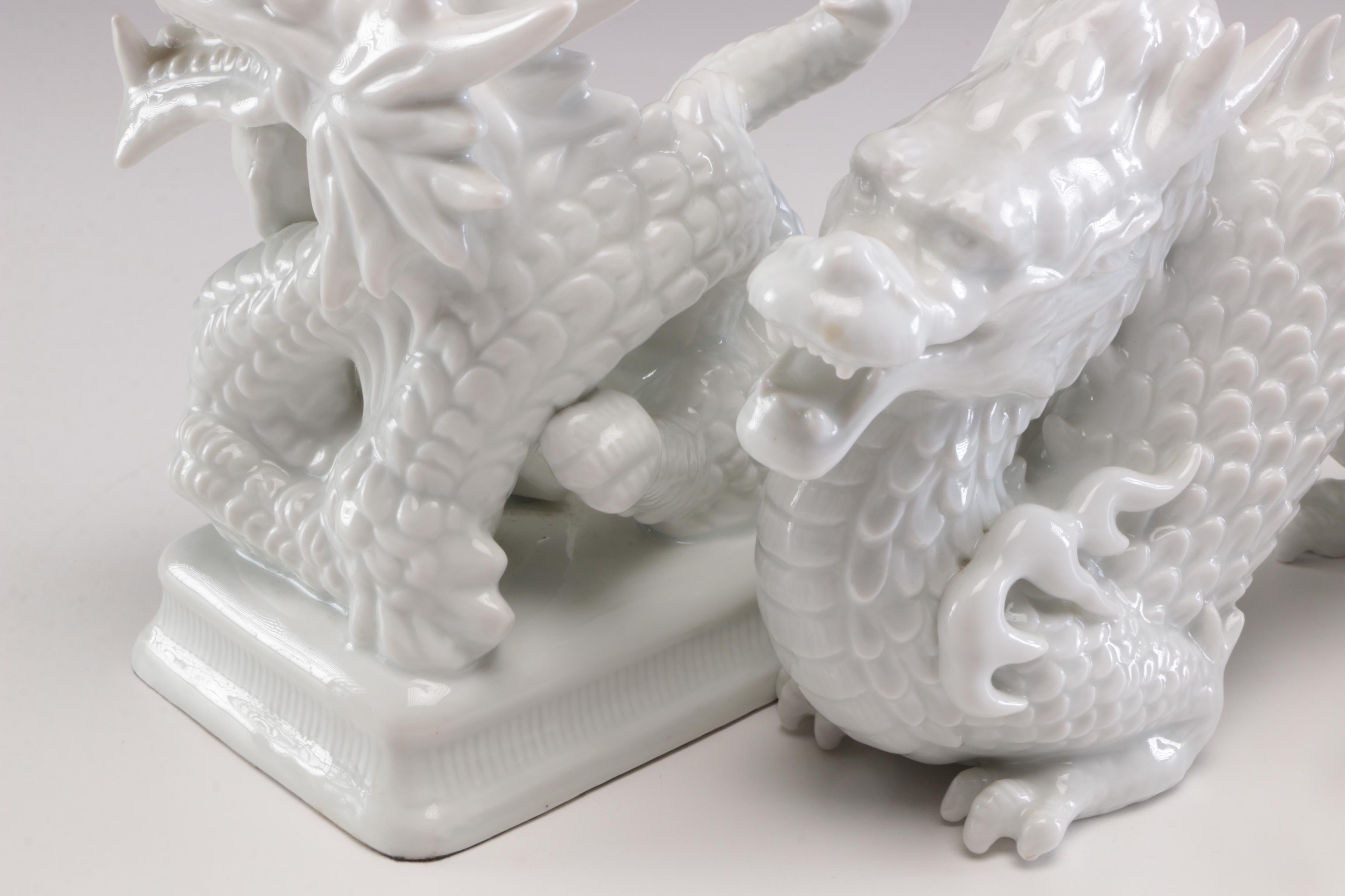 Fitz & Floyd Porcelain Dragon Figures, Contemporary