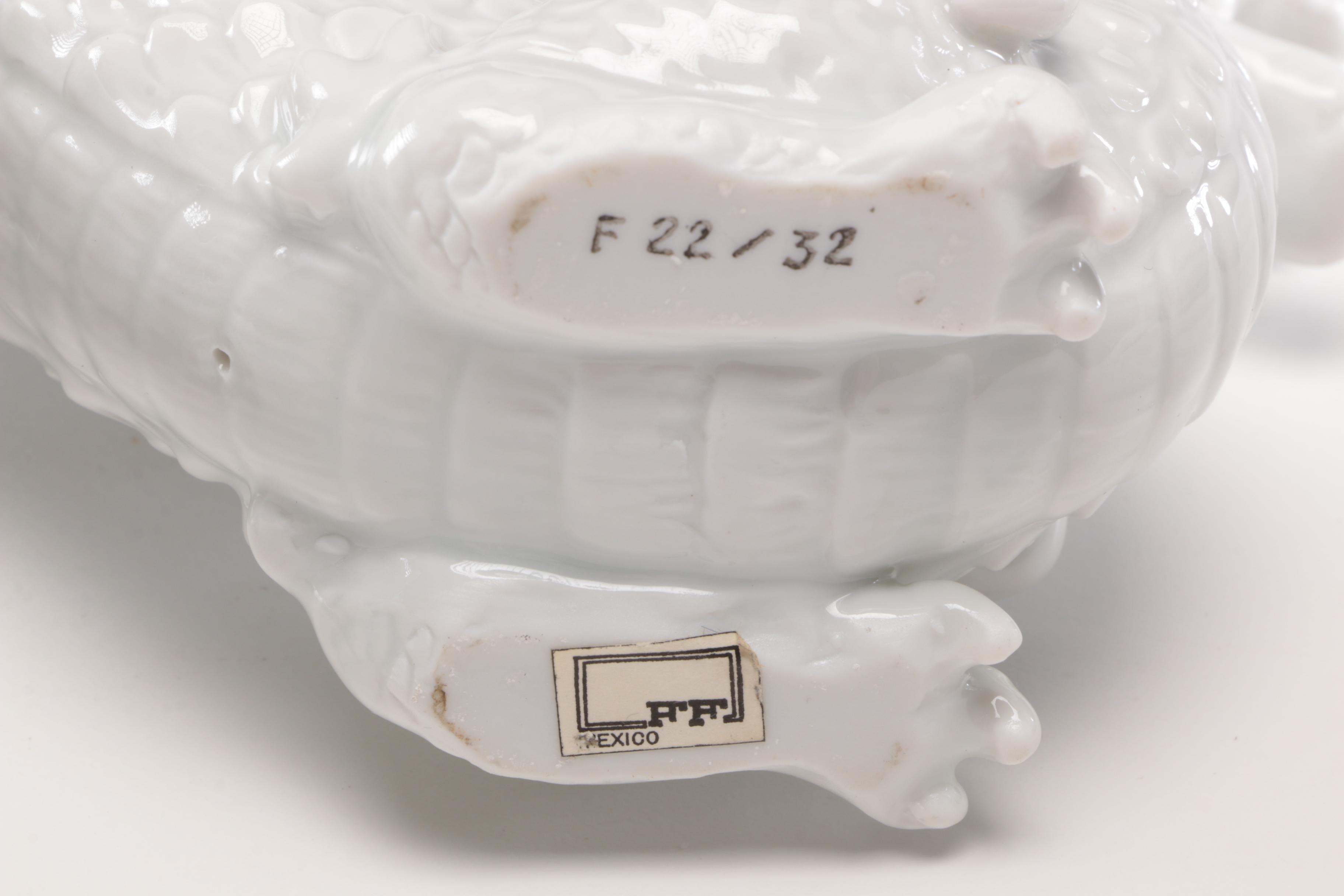 Fitz & Floyd Porcelain Dragon Figures, Contemporary