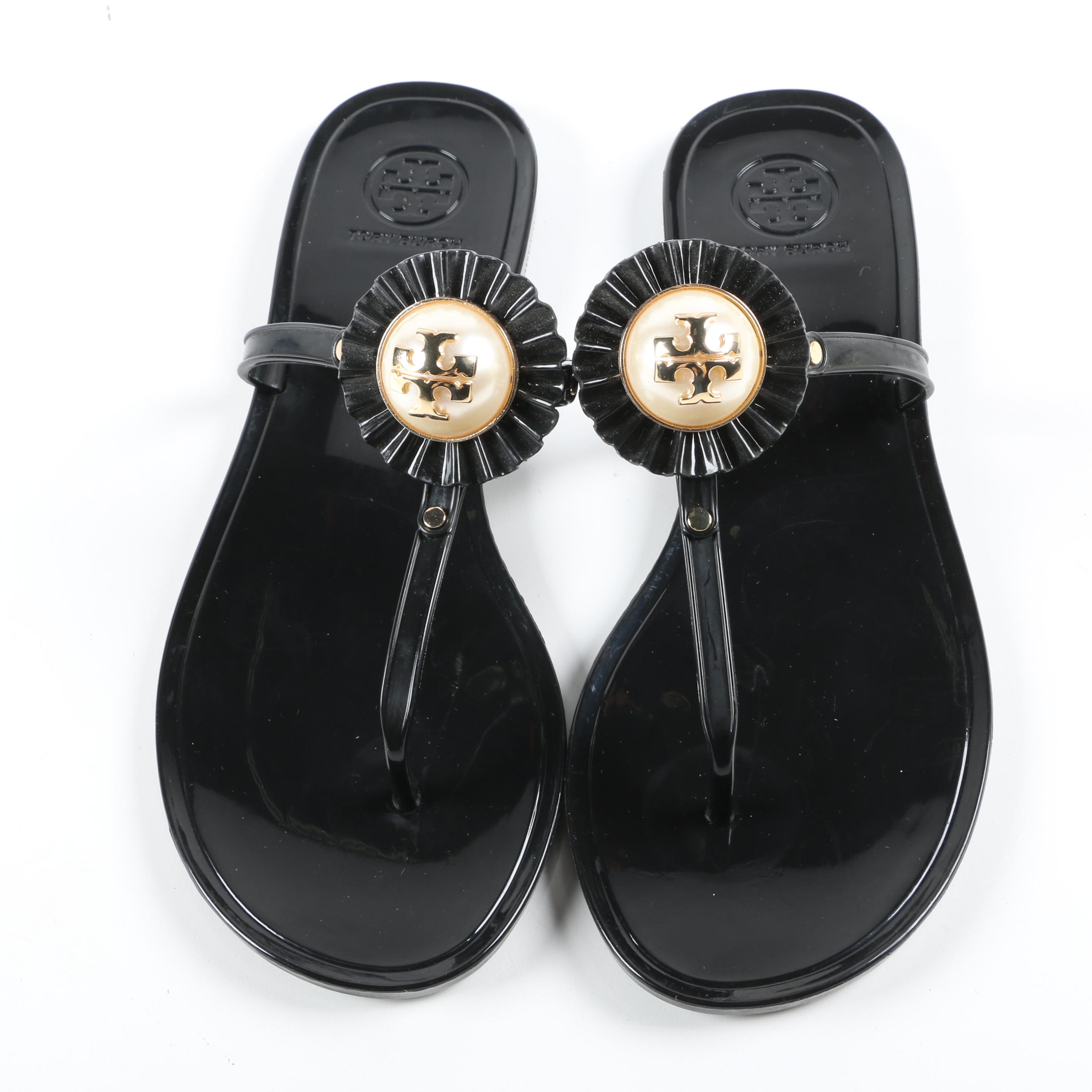Tory Burch Melody Thong Sandals in Black