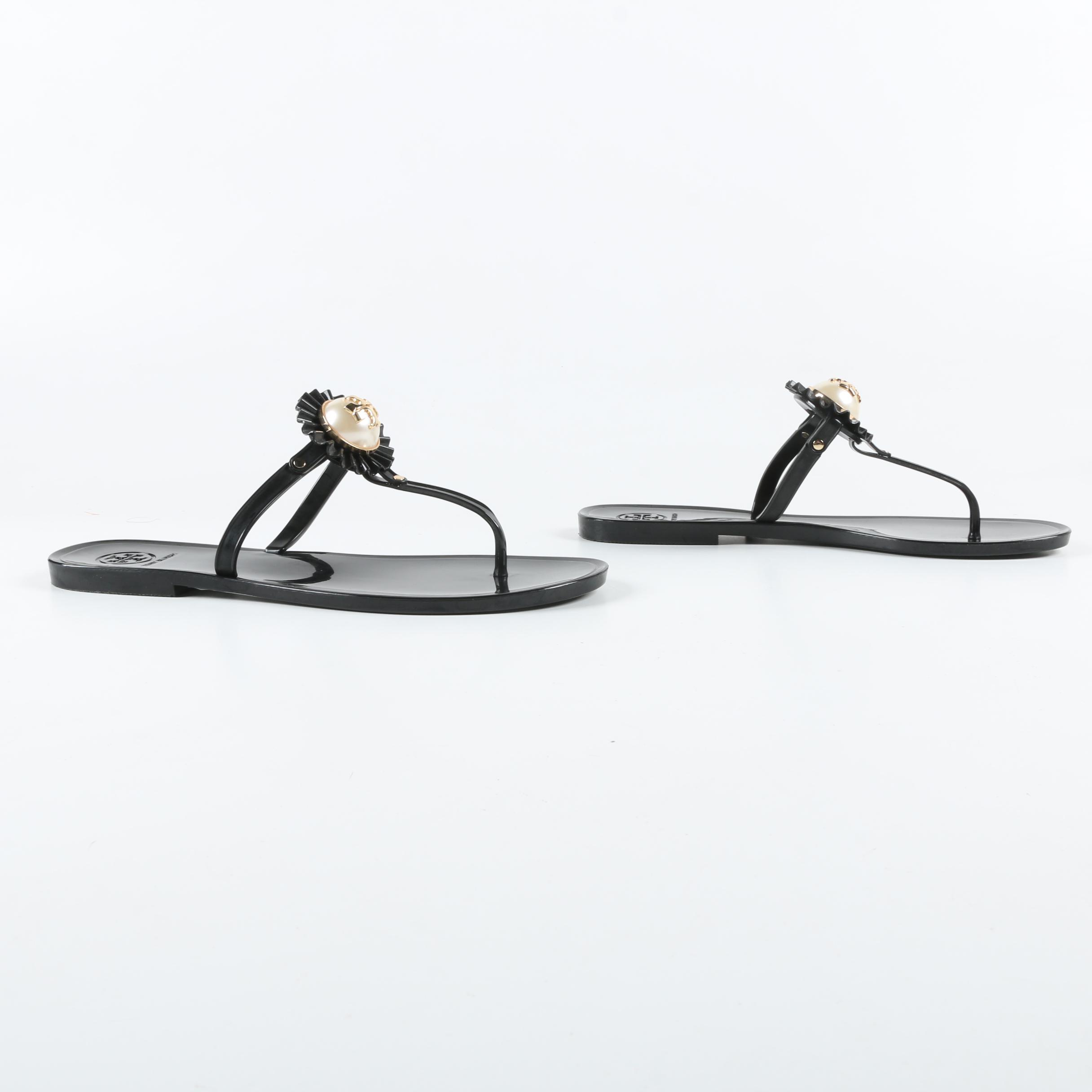 Tory Burch Melody Thong Sandals in Black