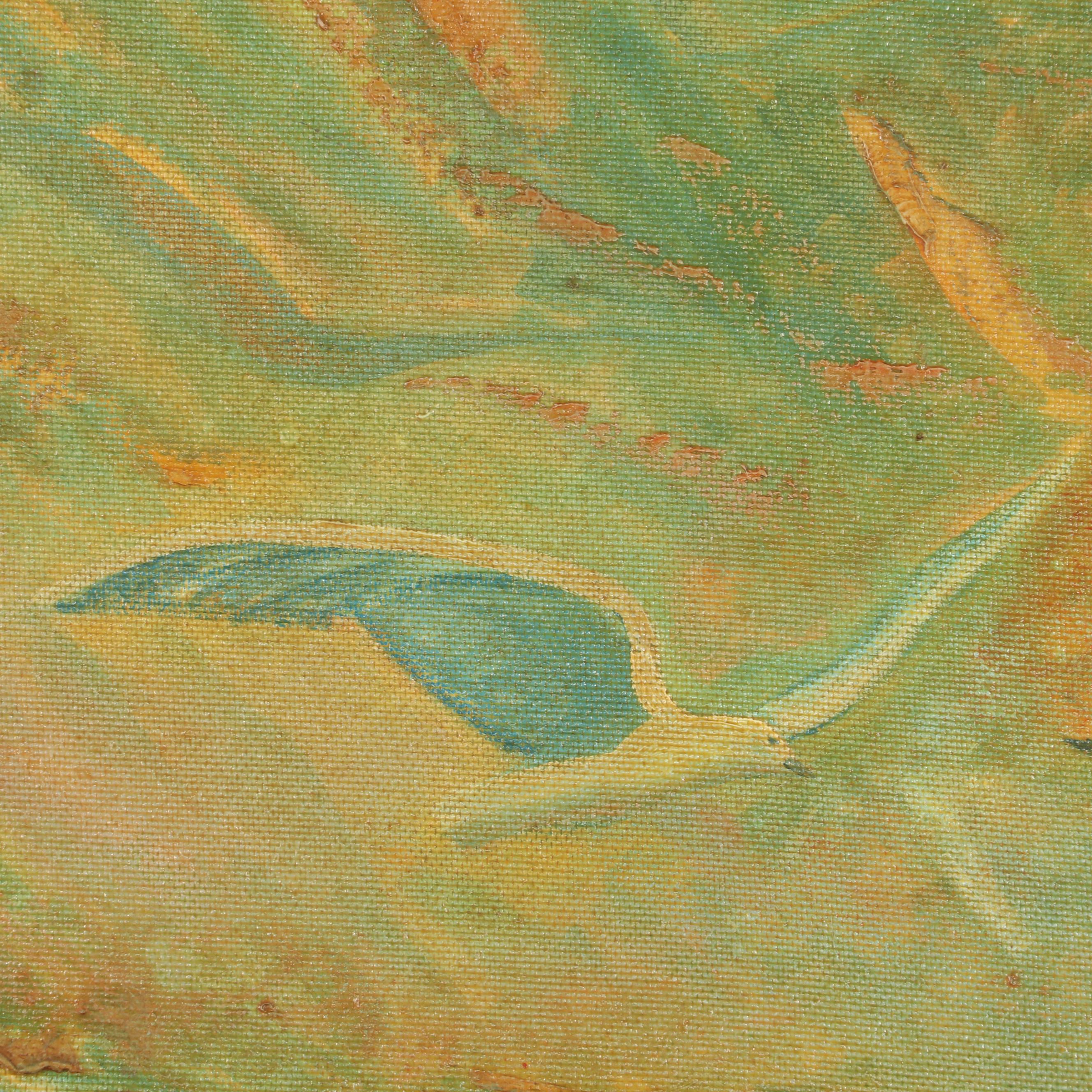 Fanita Lanier Oil Painting of Seagulls