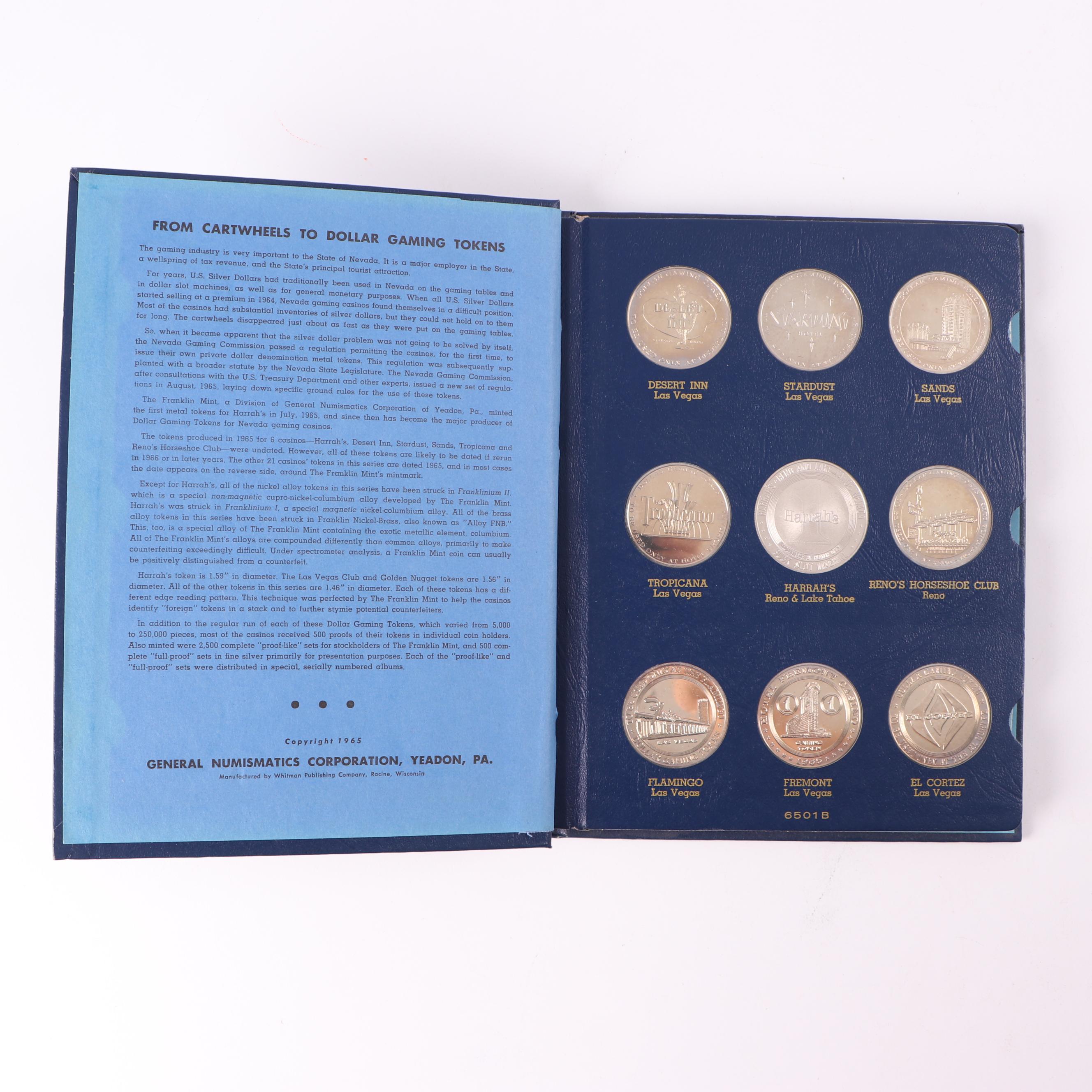 1965 Franklin Mint Dollar Gaming Tokens
