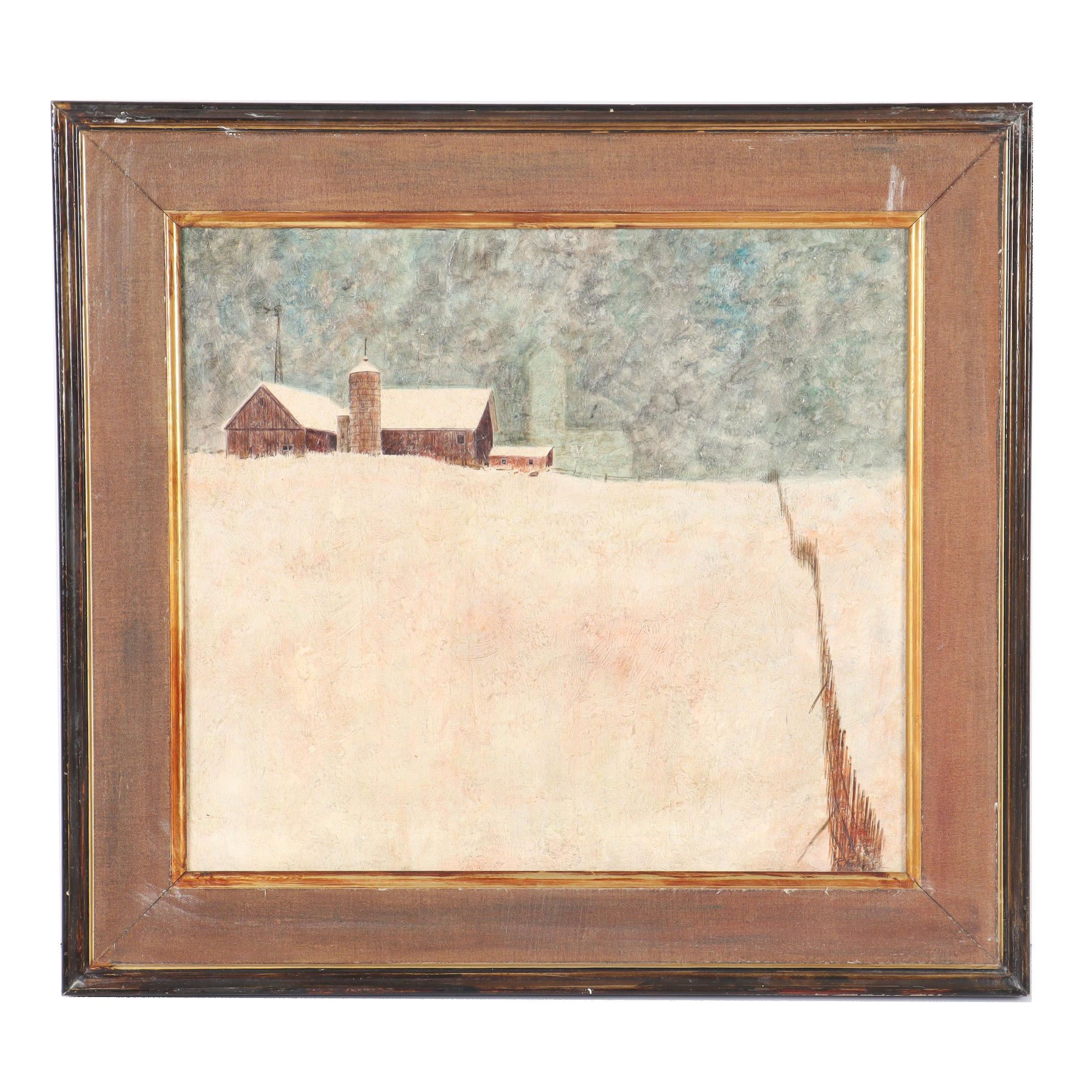 Roy Nolen Farmstead Oil Painting