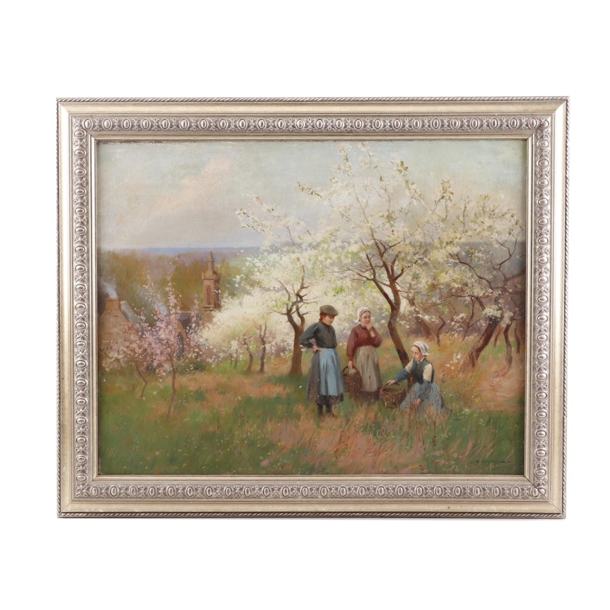 P. Pascal Pastoral Oil Painting