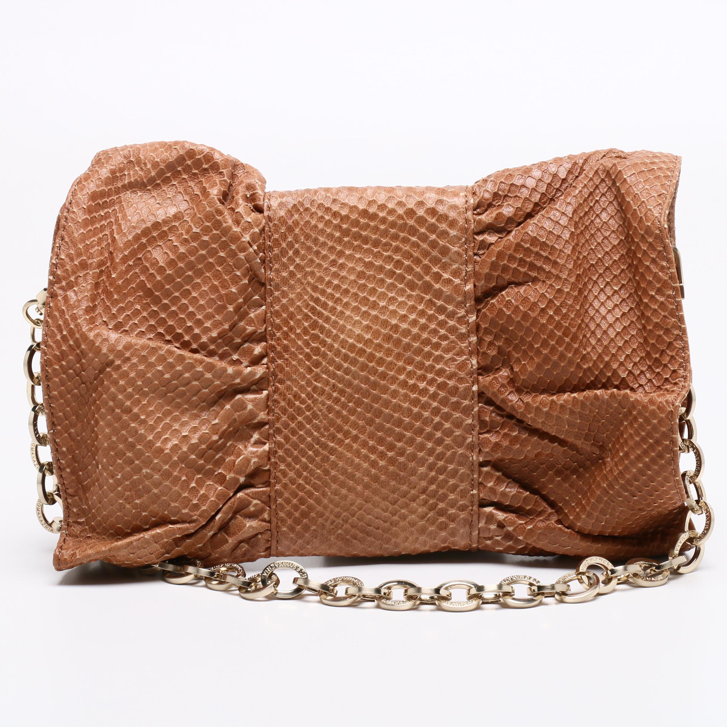 Tory Burch Brown Leather Bag, Lauren Merkin Leather Clutch and BCBG Bag