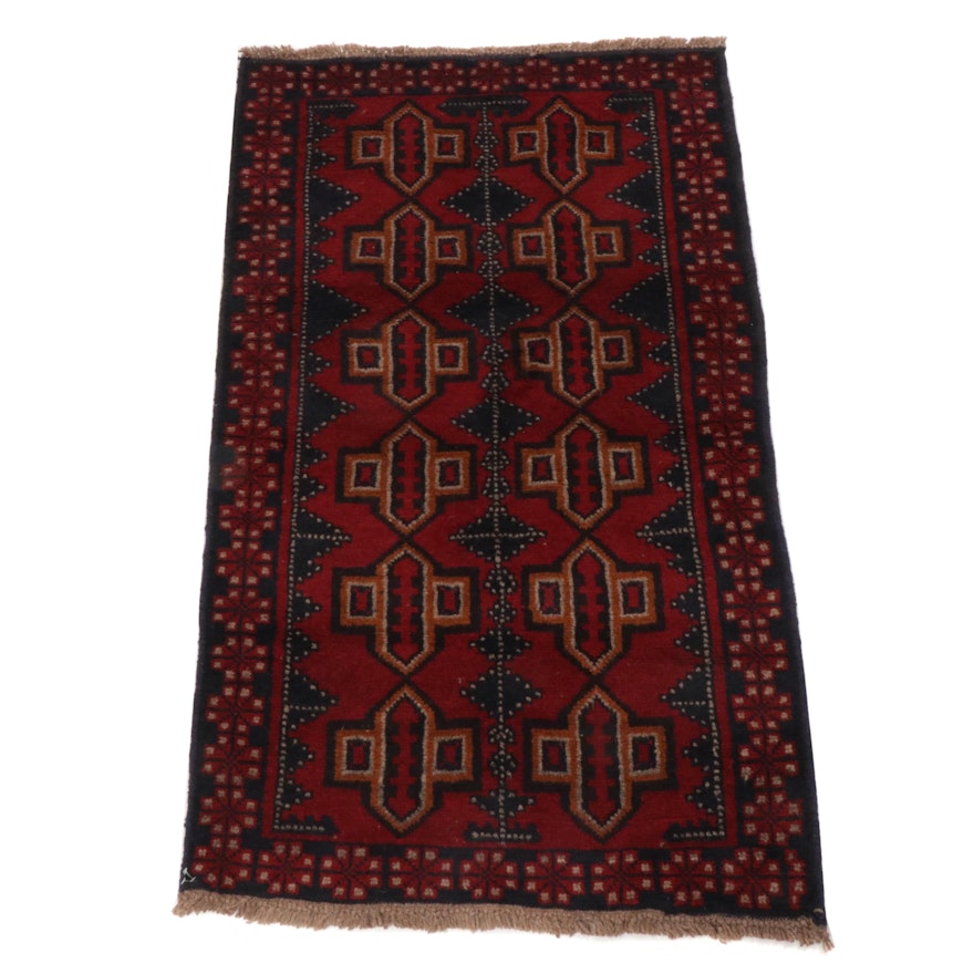 2'10 x 5'0 Hand-Knotted Afghani Turkoman Rug