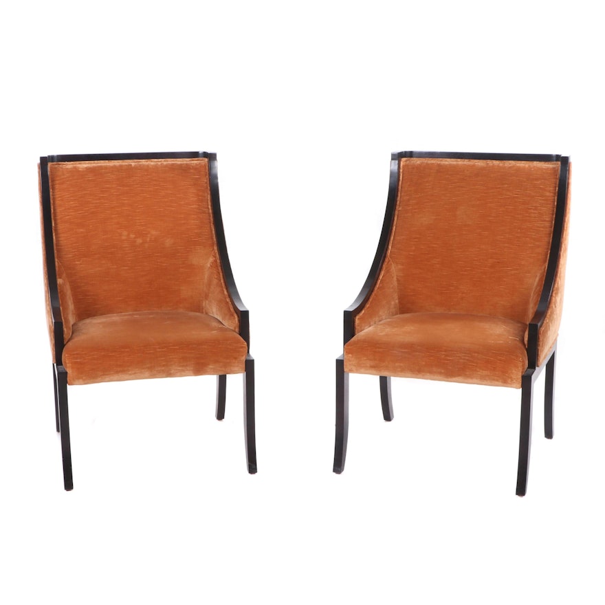 Regency Style Wooden Lounge Chairs, Mid to Late 20th Century