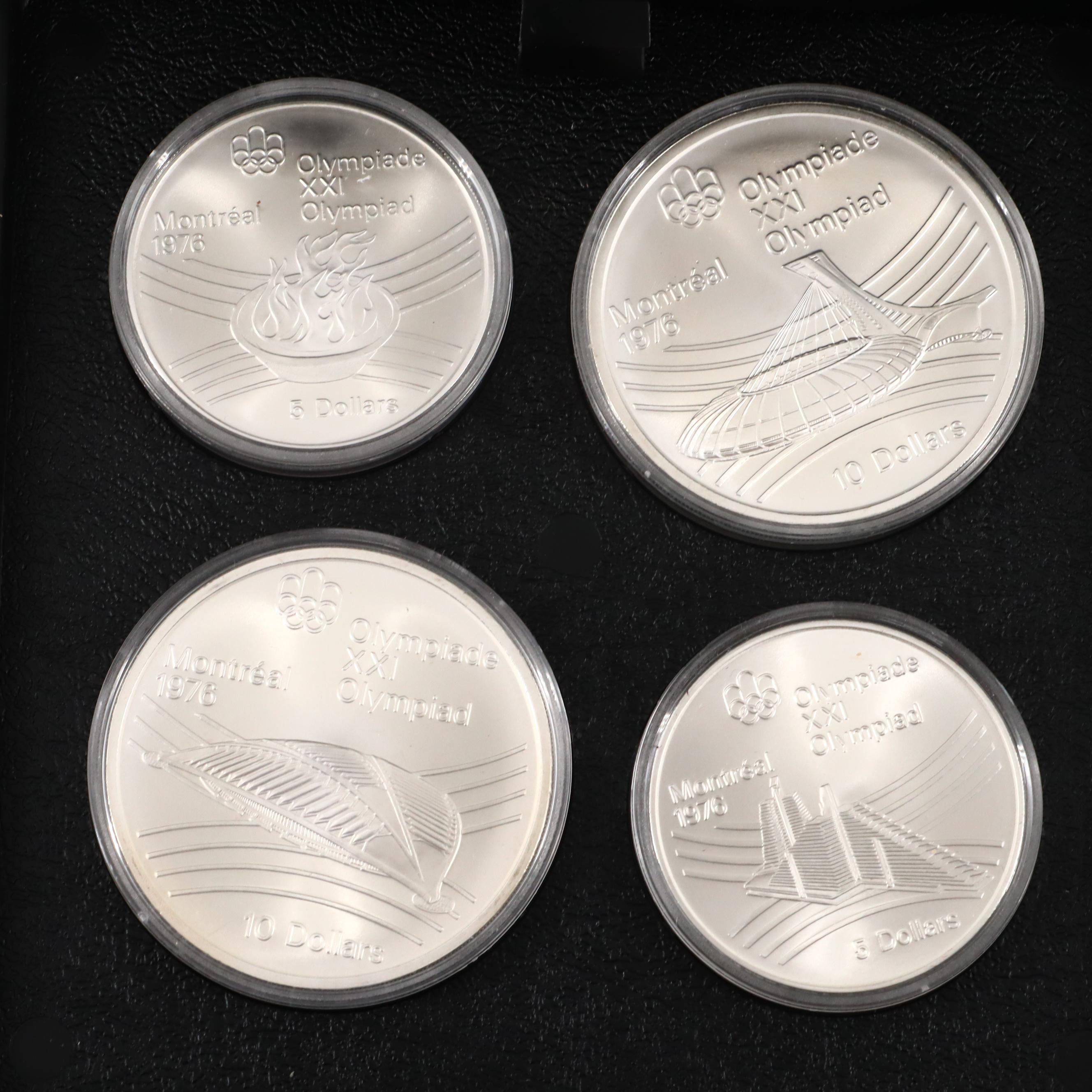 Collection of Canadian Commemorative Olympic Silver Coins