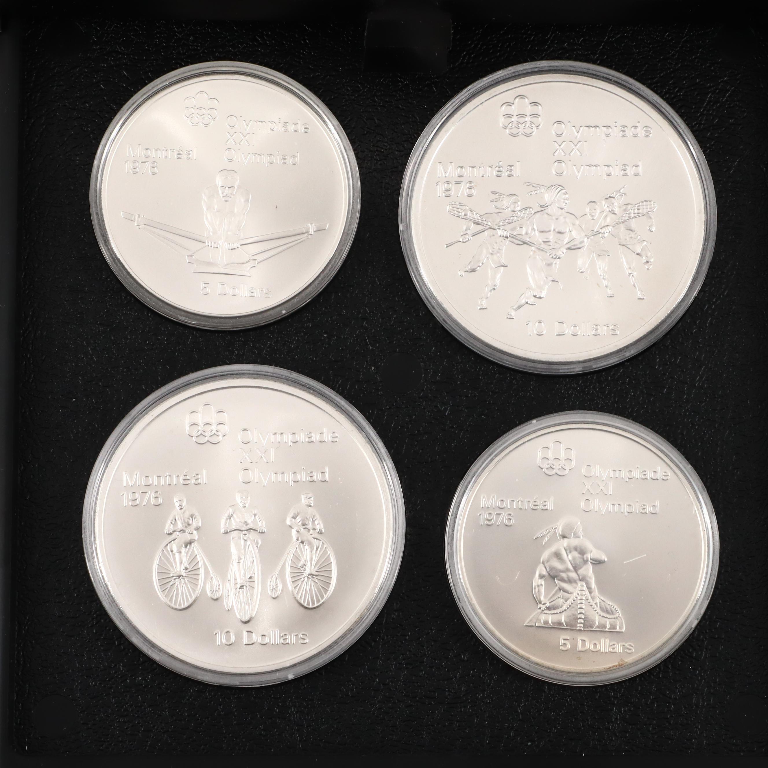 Collection of Canadian Commemorative Olympic Silver Coins