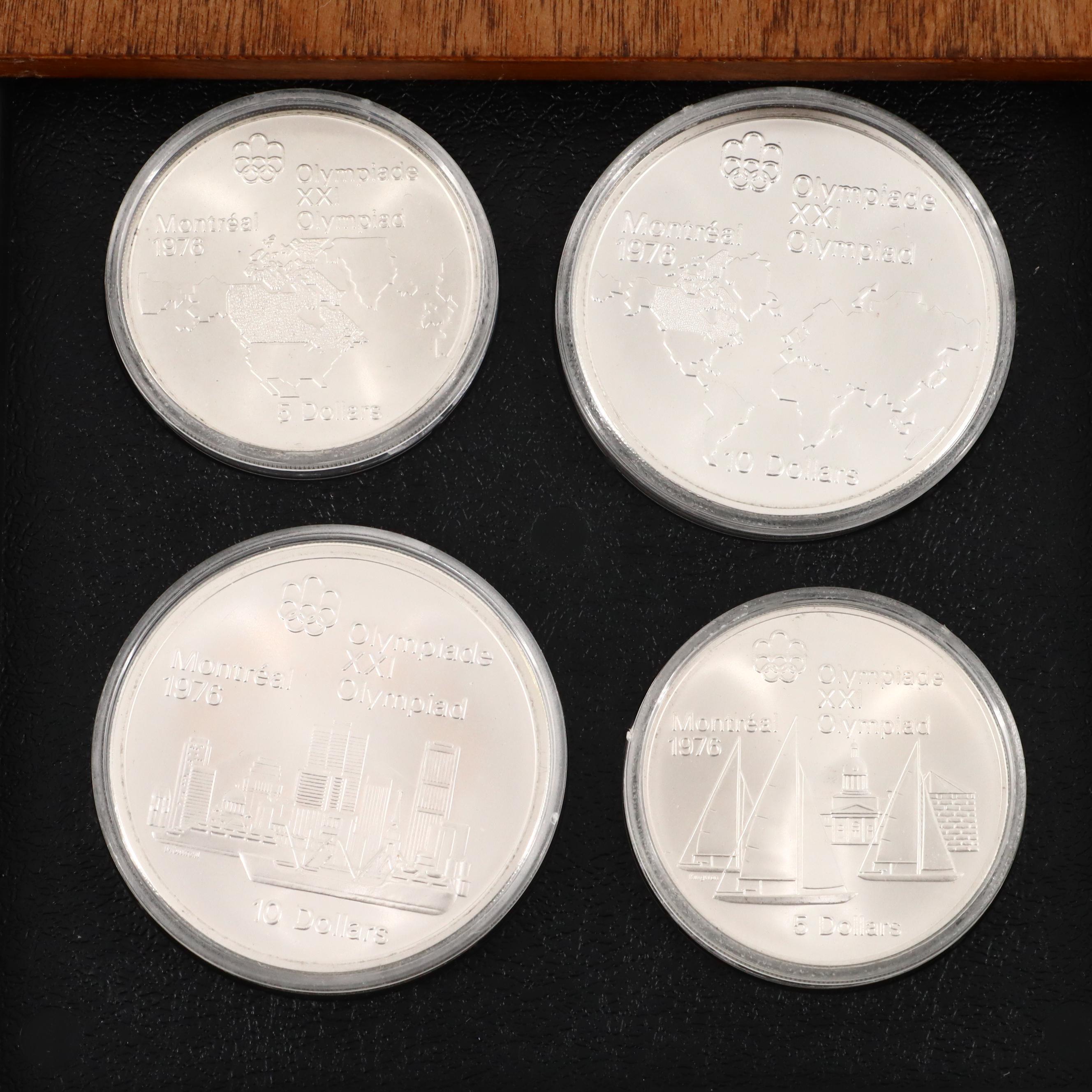 Collection of Canadian Commemorative Olympic Silver Coins