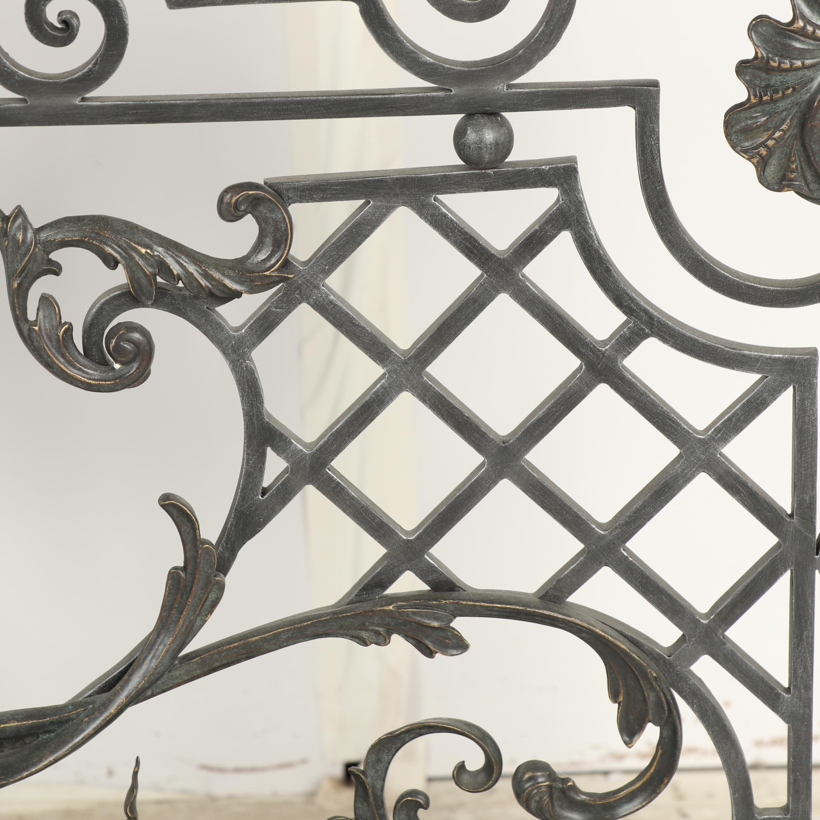 Contemporary Renaissance Style Patinated Metal Console Table