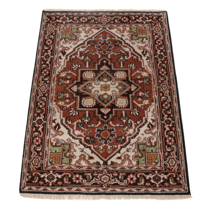 4'0 x 6'0 Hand-Knotted Persian Heriz Rug