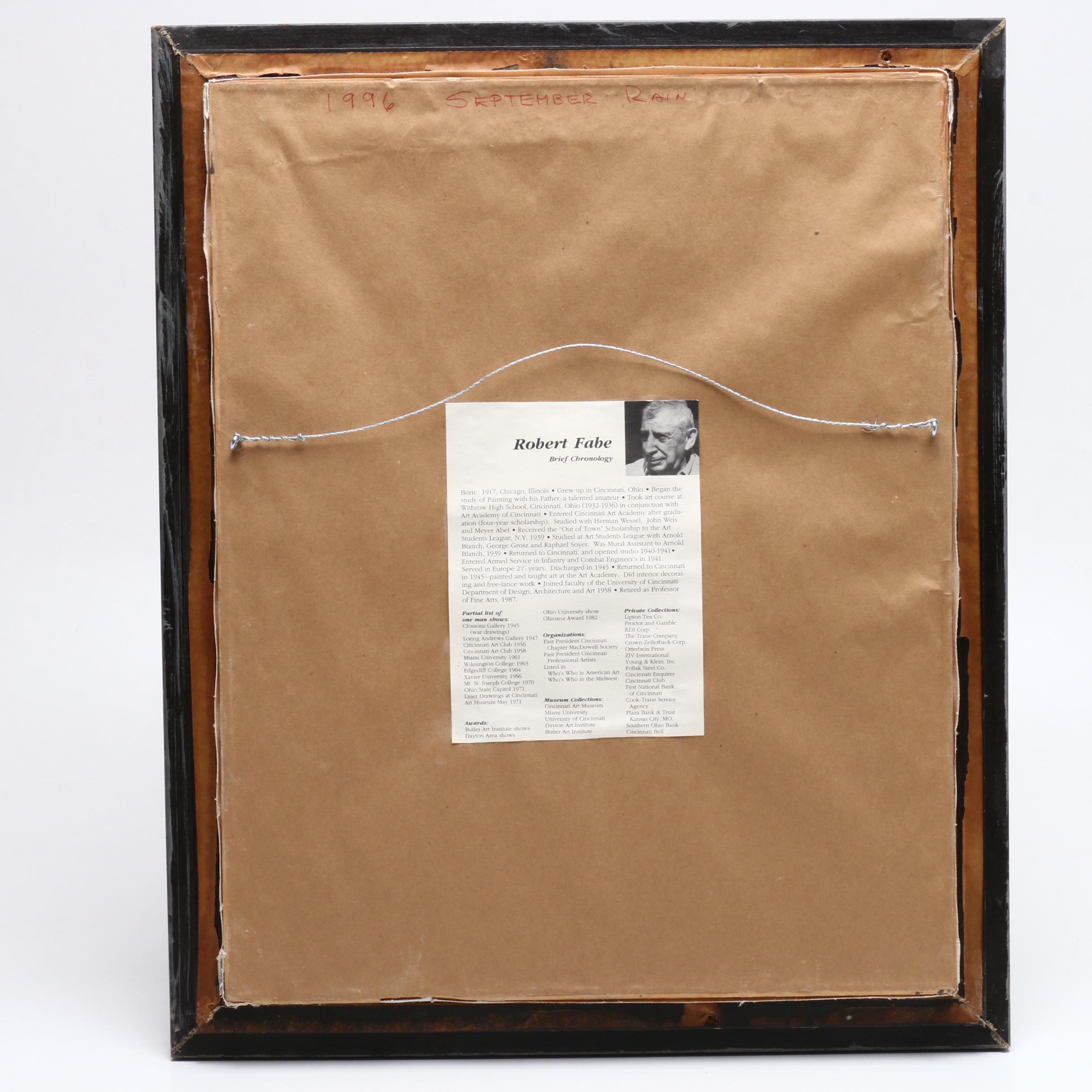 Robert Fabe Oil Painting "September Rain"