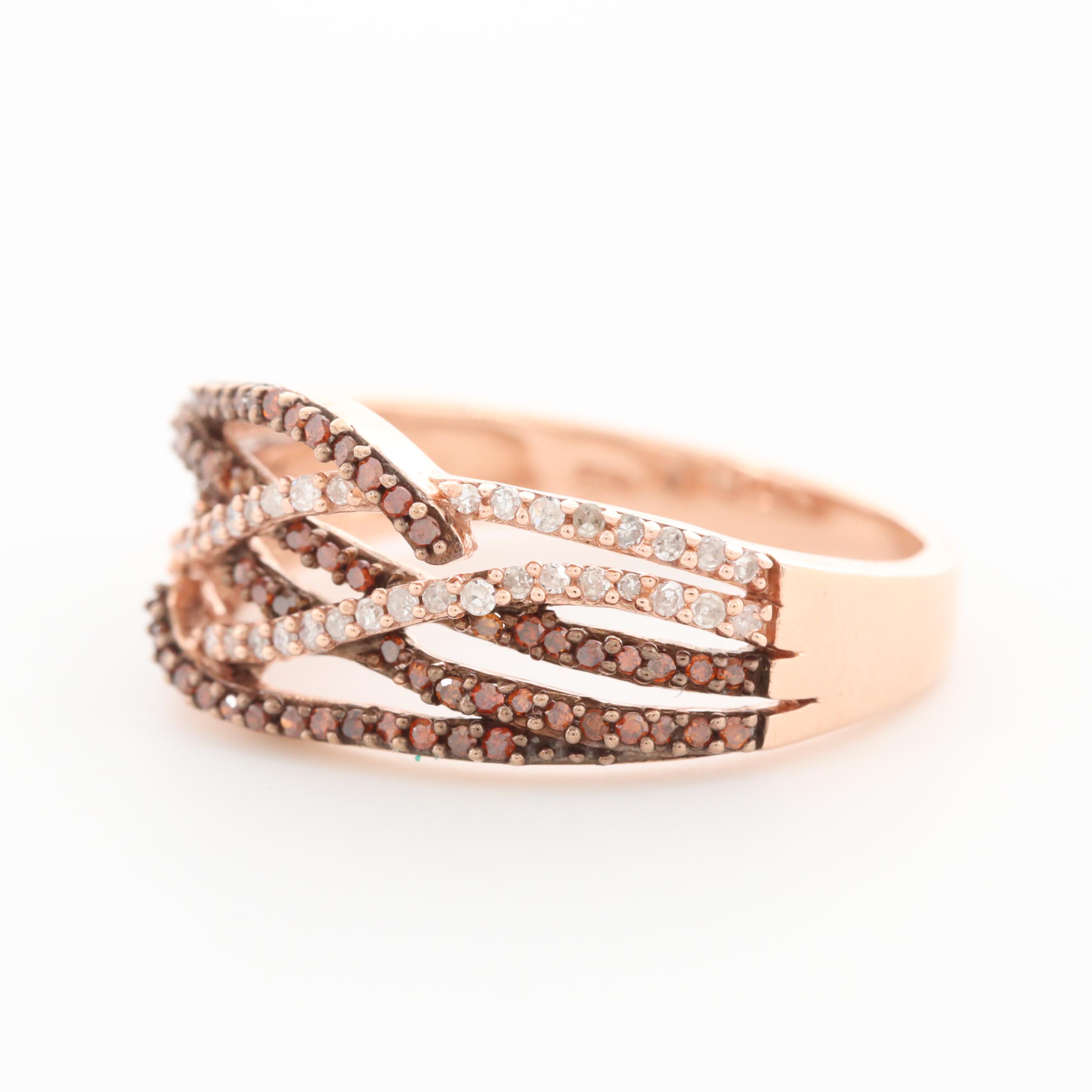 10K Rose Gold DIamond Ring