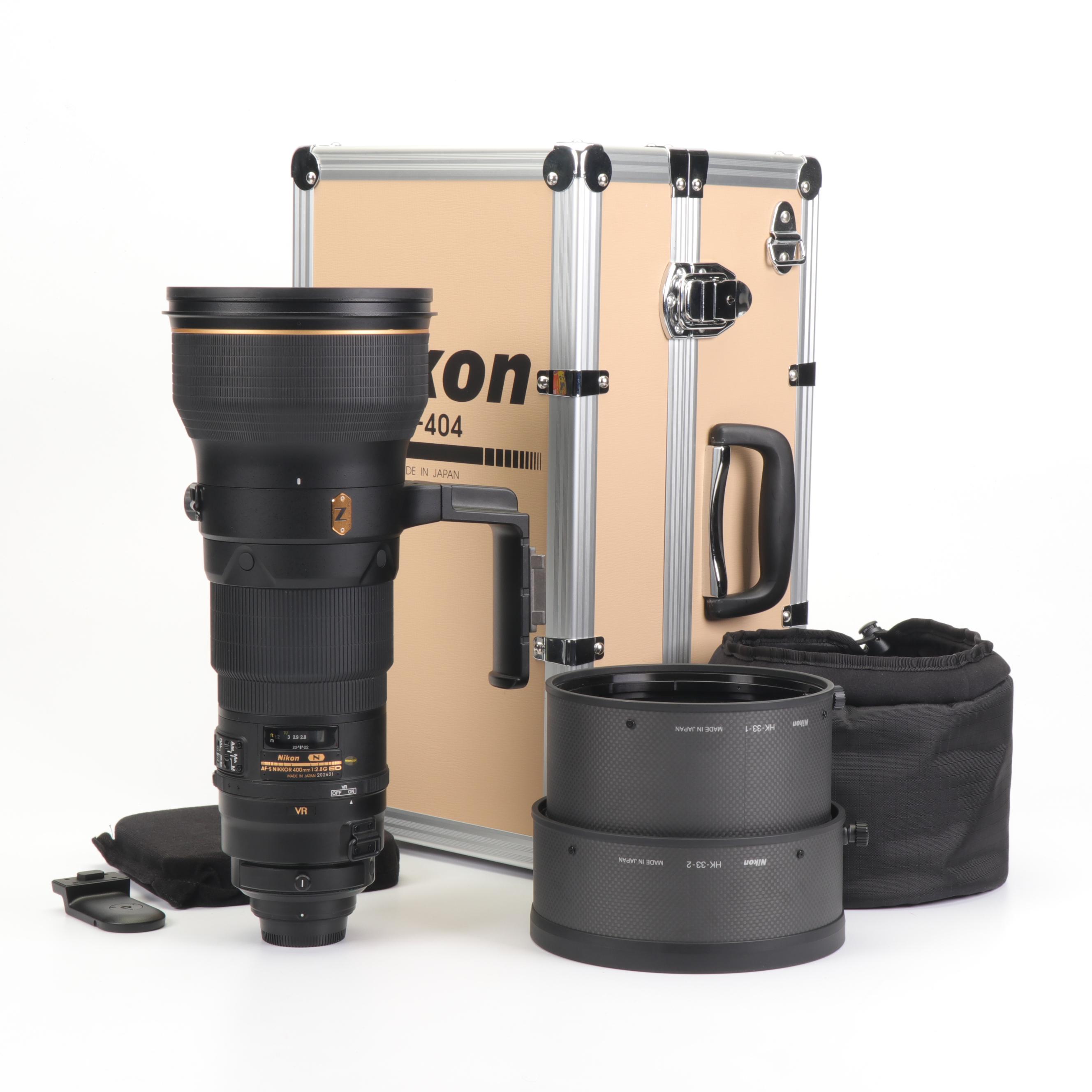 Nikon N AF-S Nikkor 400mm Lens with CT-404 Trunk Case