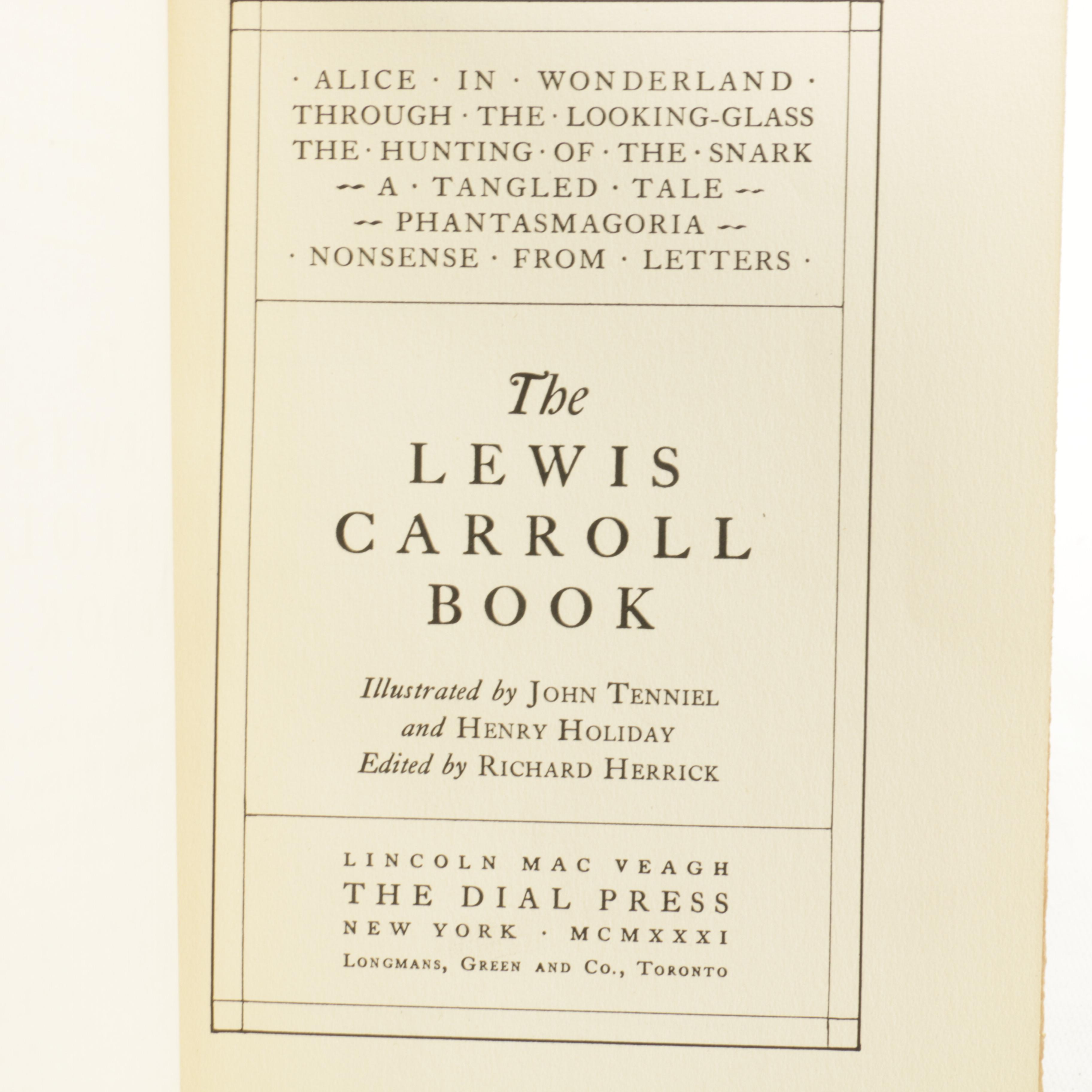 Lewis Carrol "Alice in Wonderland" Book Collection