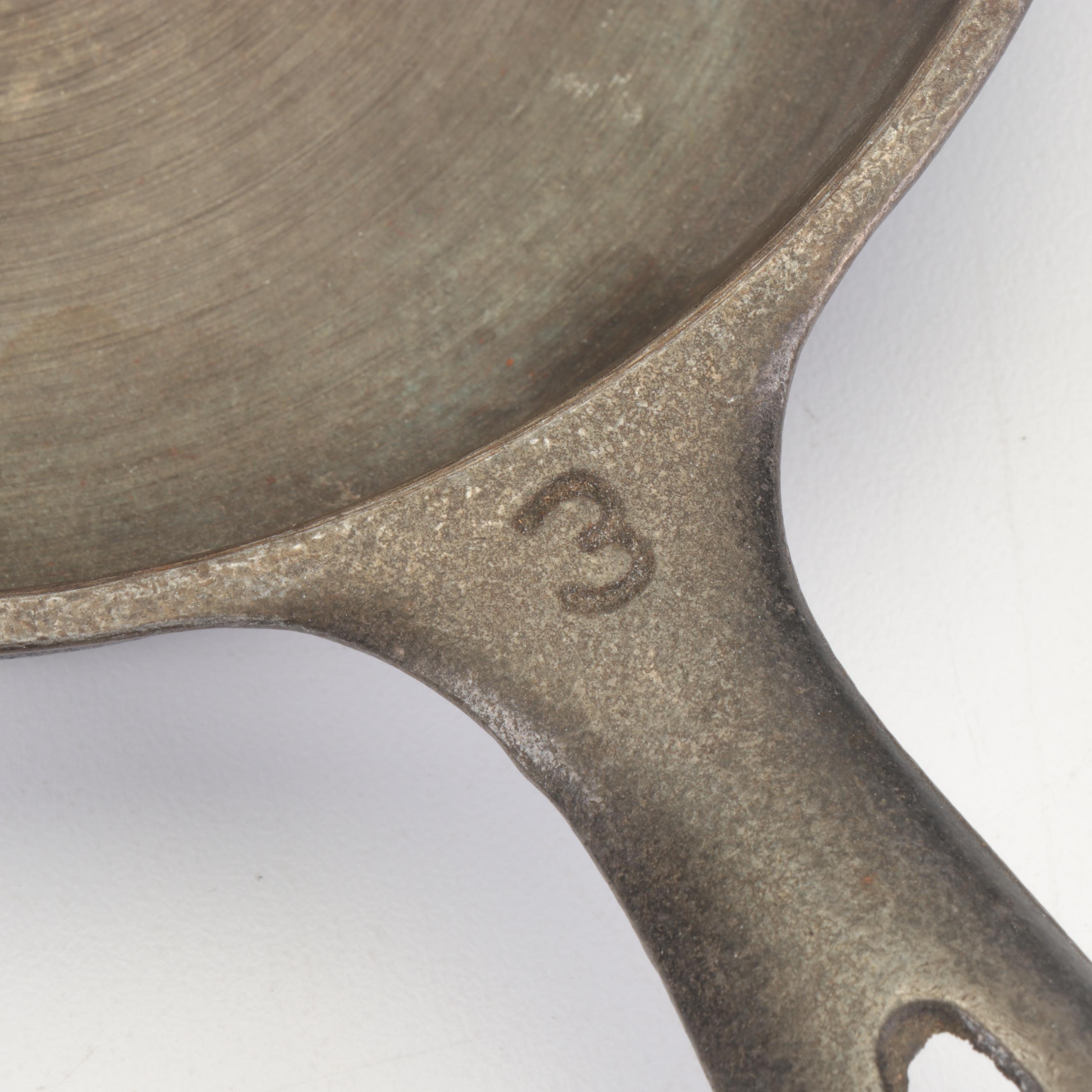 Griswold and Wagner Ware Cast Iron Skillets, Vintage