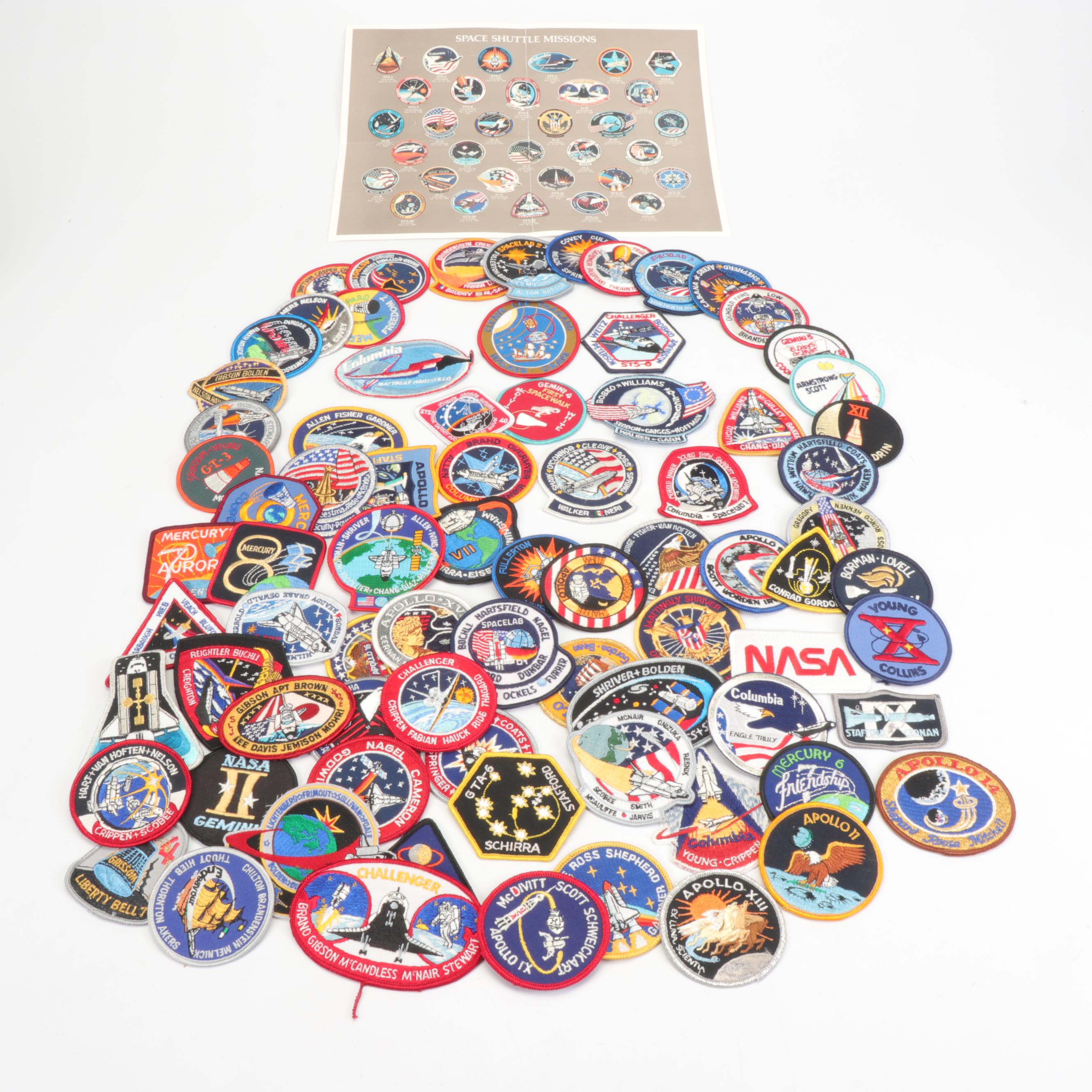 NASA Space Shuttle Missions Patches, Late 20th Century