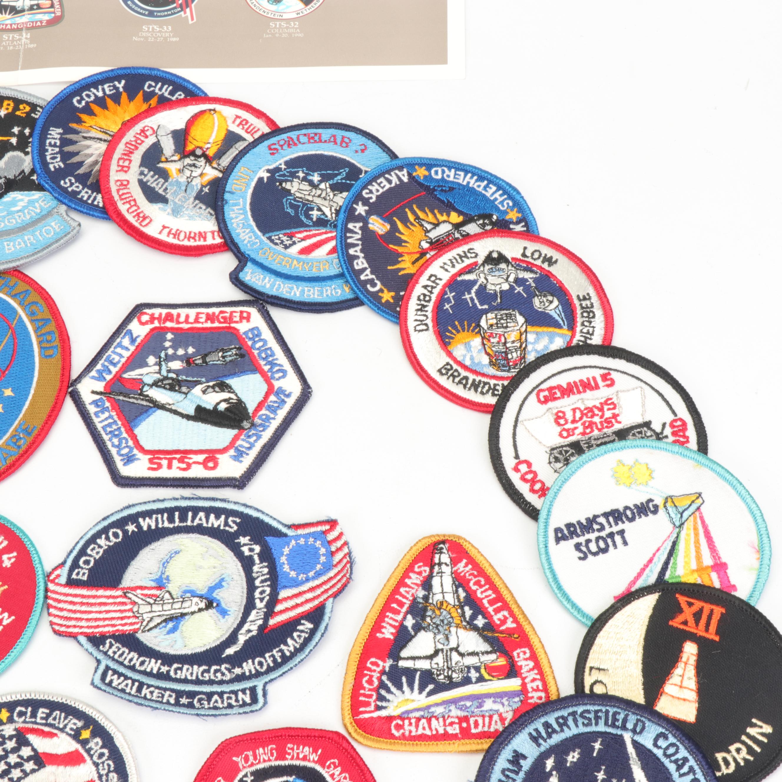 NASA Space Shuttle Missions Patches, Late 20th Century