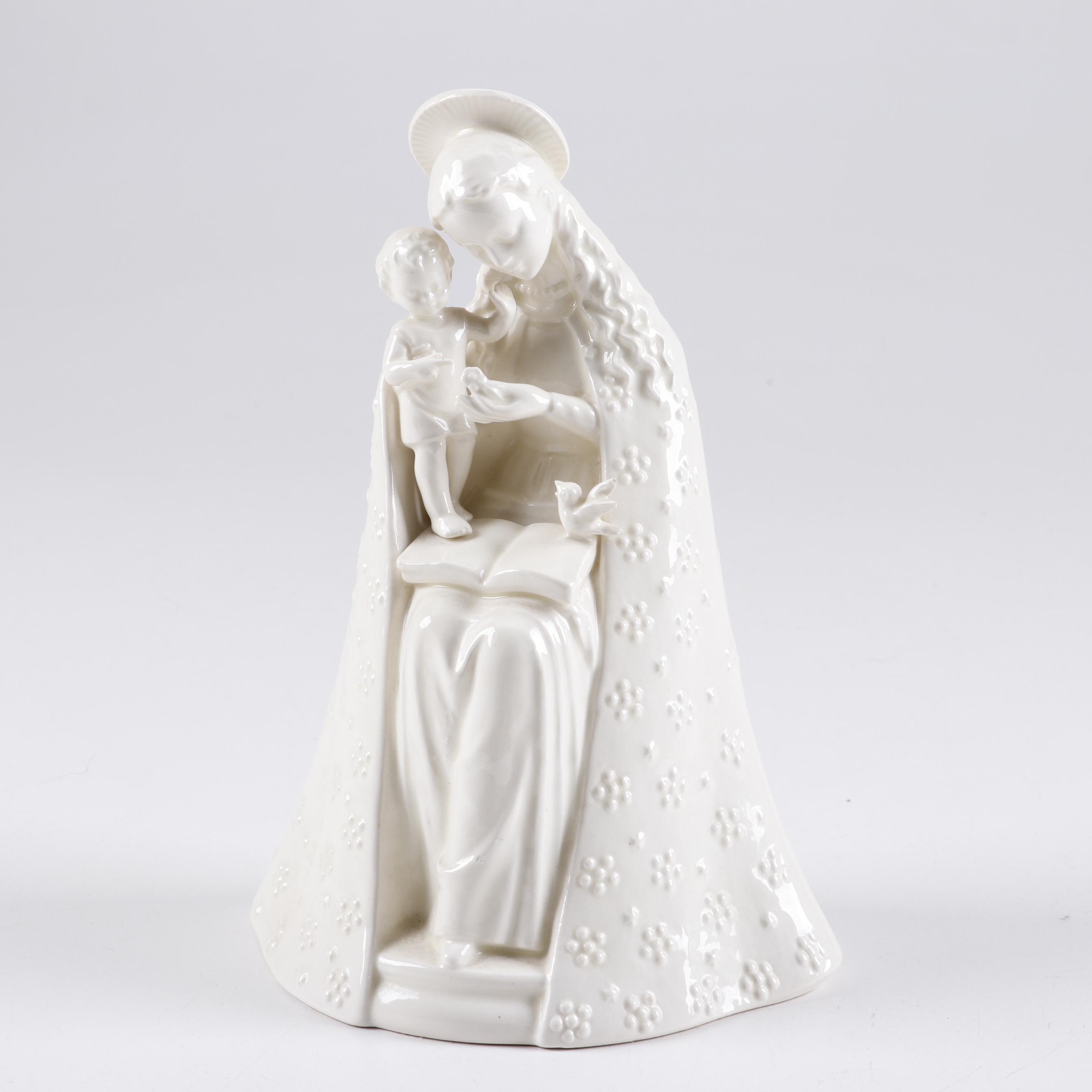 Goebel Porcelain Hummel "Flower Madonna and Child", White Edition