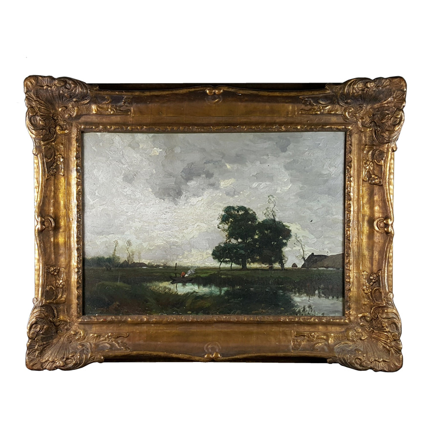 Henry Ward Ranger Tonalist Landscape Oil Painting, Circa 1889