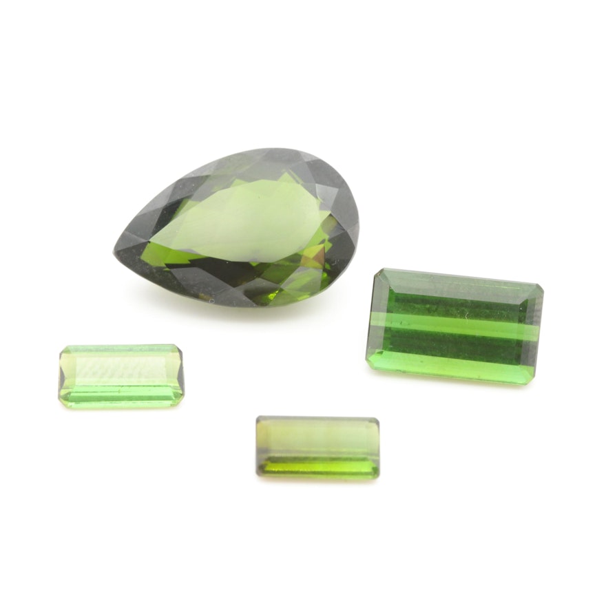 Loose 18.59 CTW Green Tourmaline Gemstones