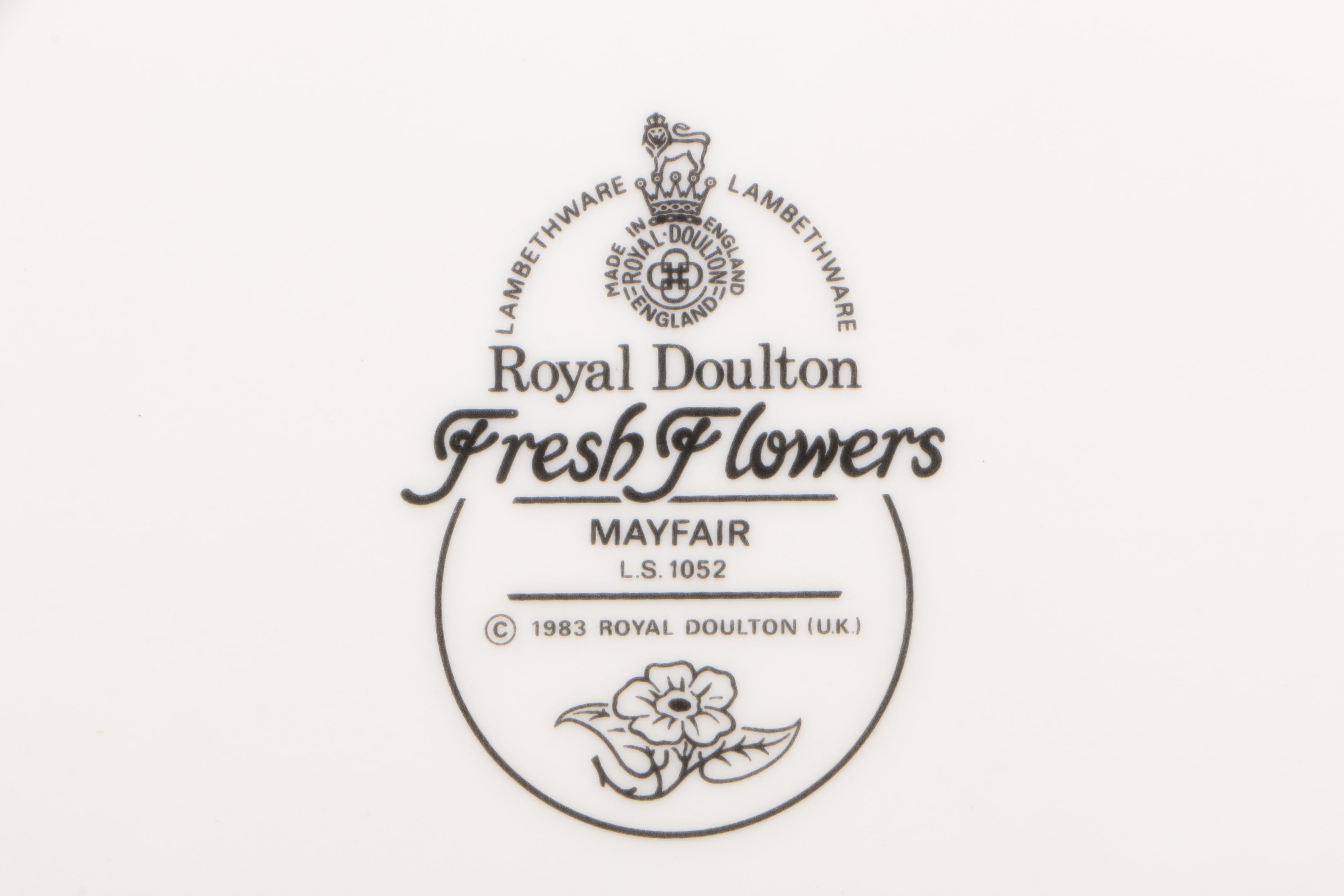 Royal Doulton "Mayfair" Lambethware Dinnerware, 1985 - 1992