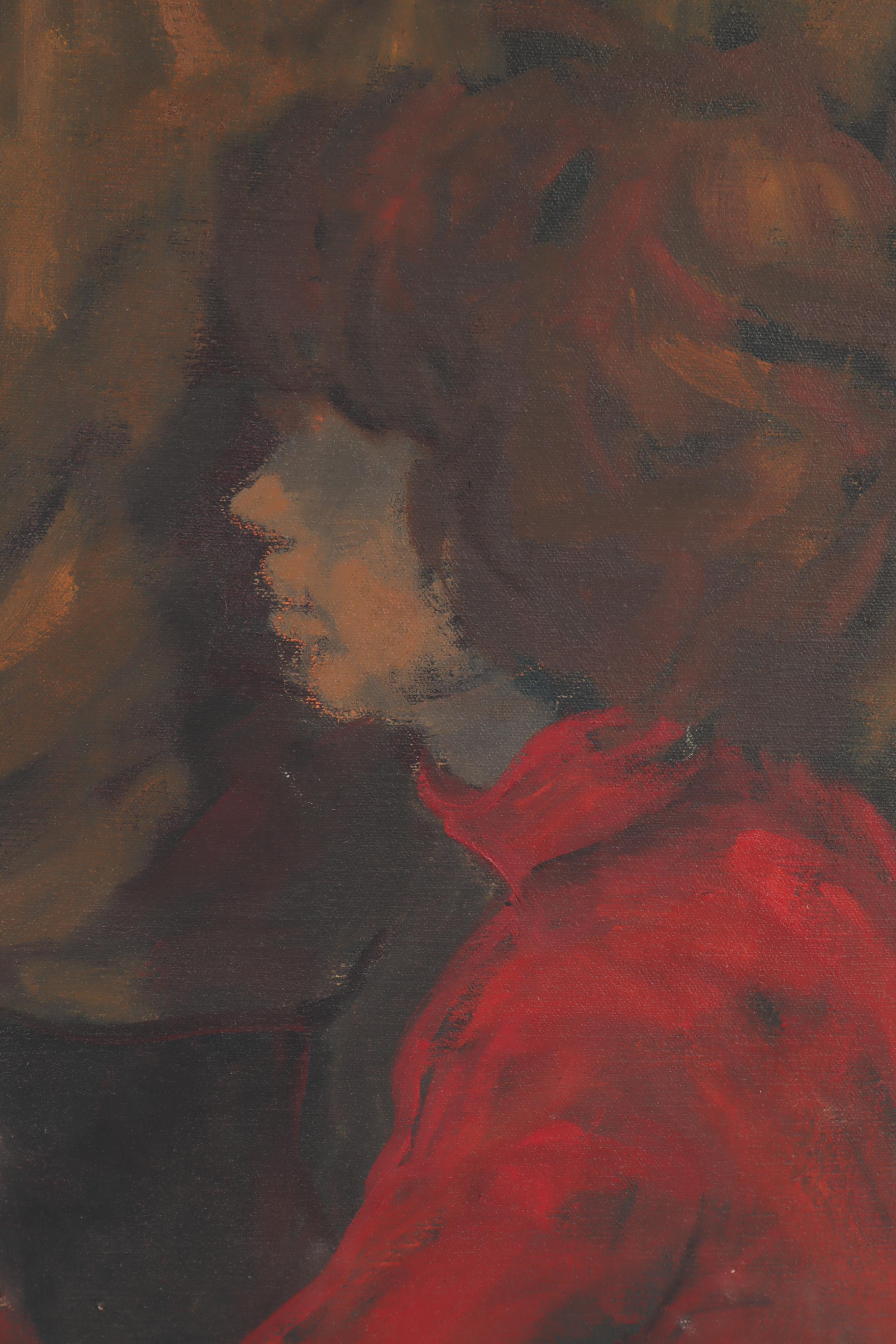 Ann Murray Oil Painting of Two Figures