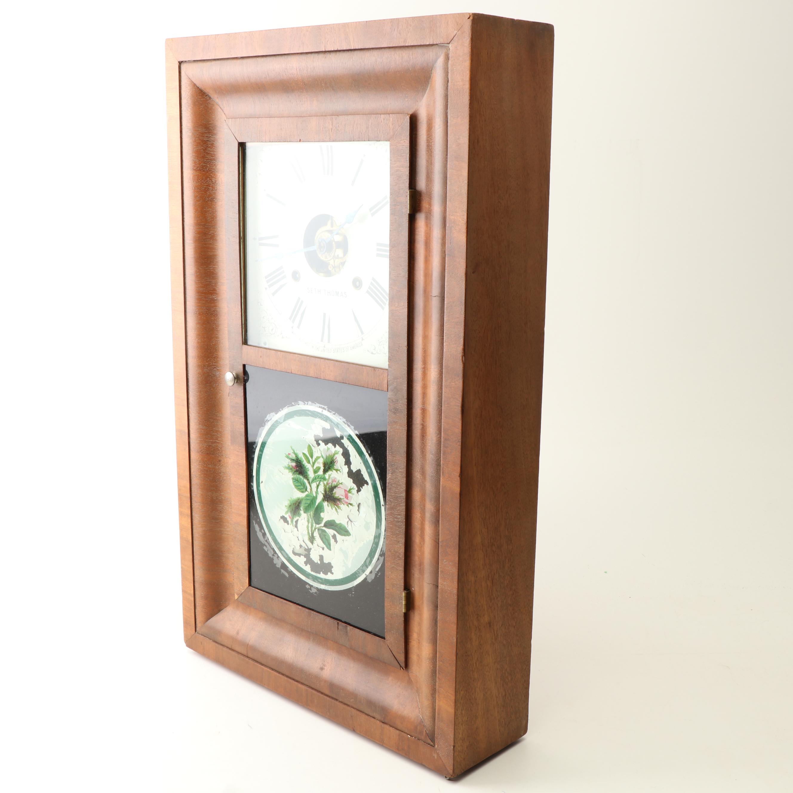 Vintage Seth Thomas Eight Day Half Hour Strike Pendulum Mantle Clock