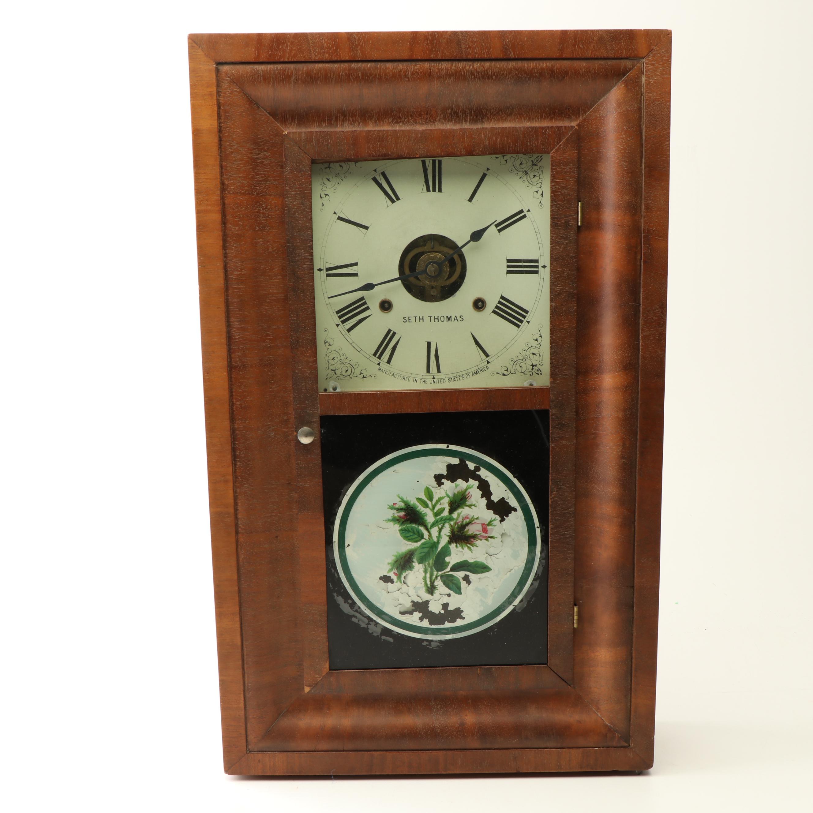 Vintage Seth Thomas Eight Day Half Hour Strike Pendulum Mantle Clock