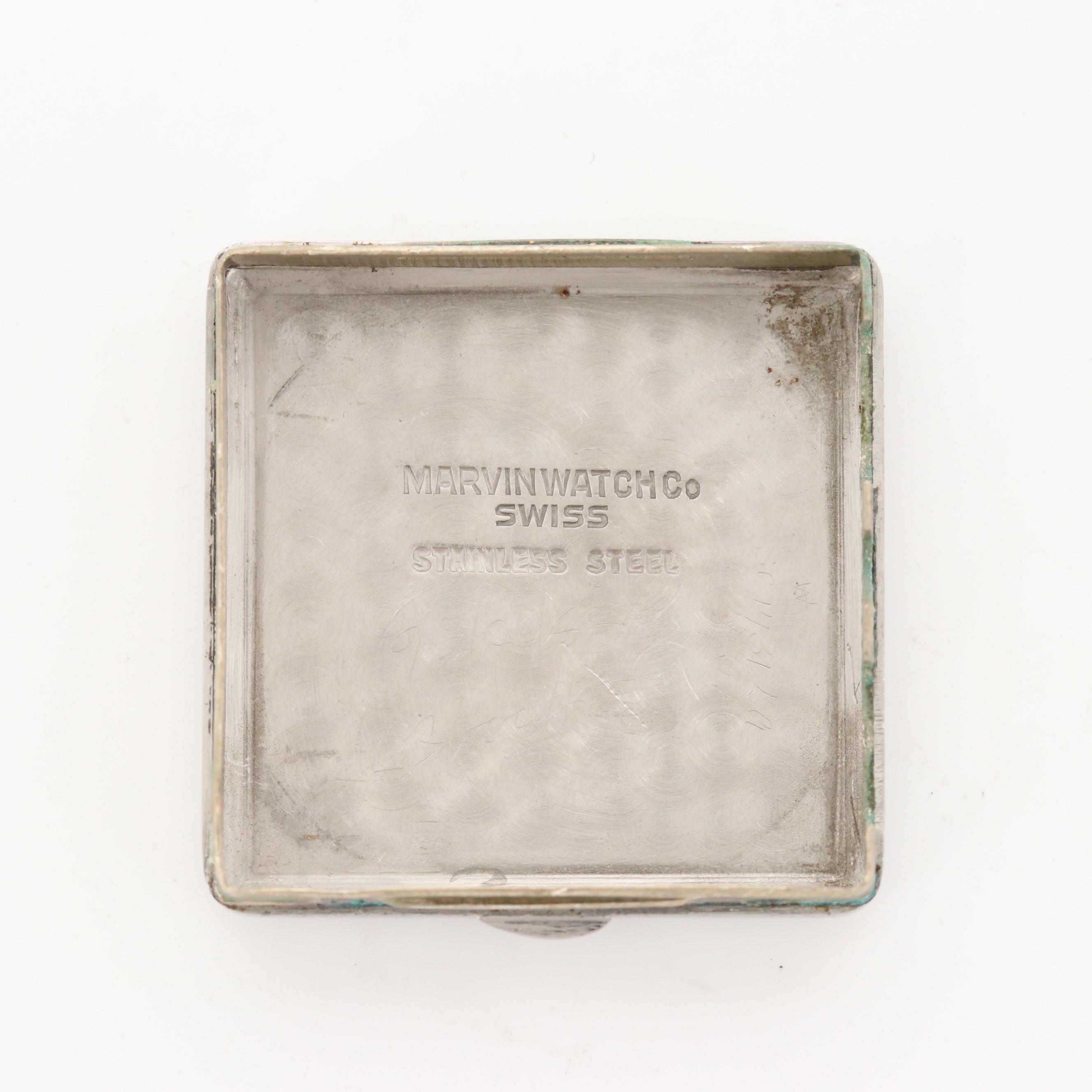 Vintage Marvin Stainless Steel Chronograph Watch