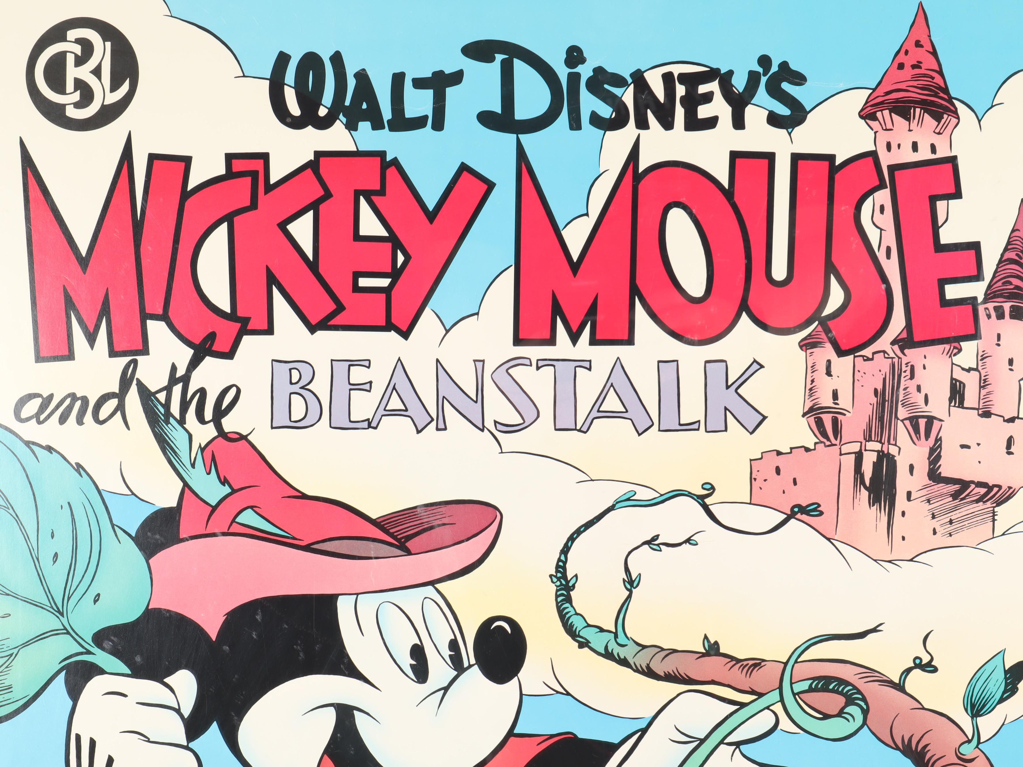 1987 "Walt Disney's Mickey Mouse and the Beanstalk" Offset Lithograph Poster