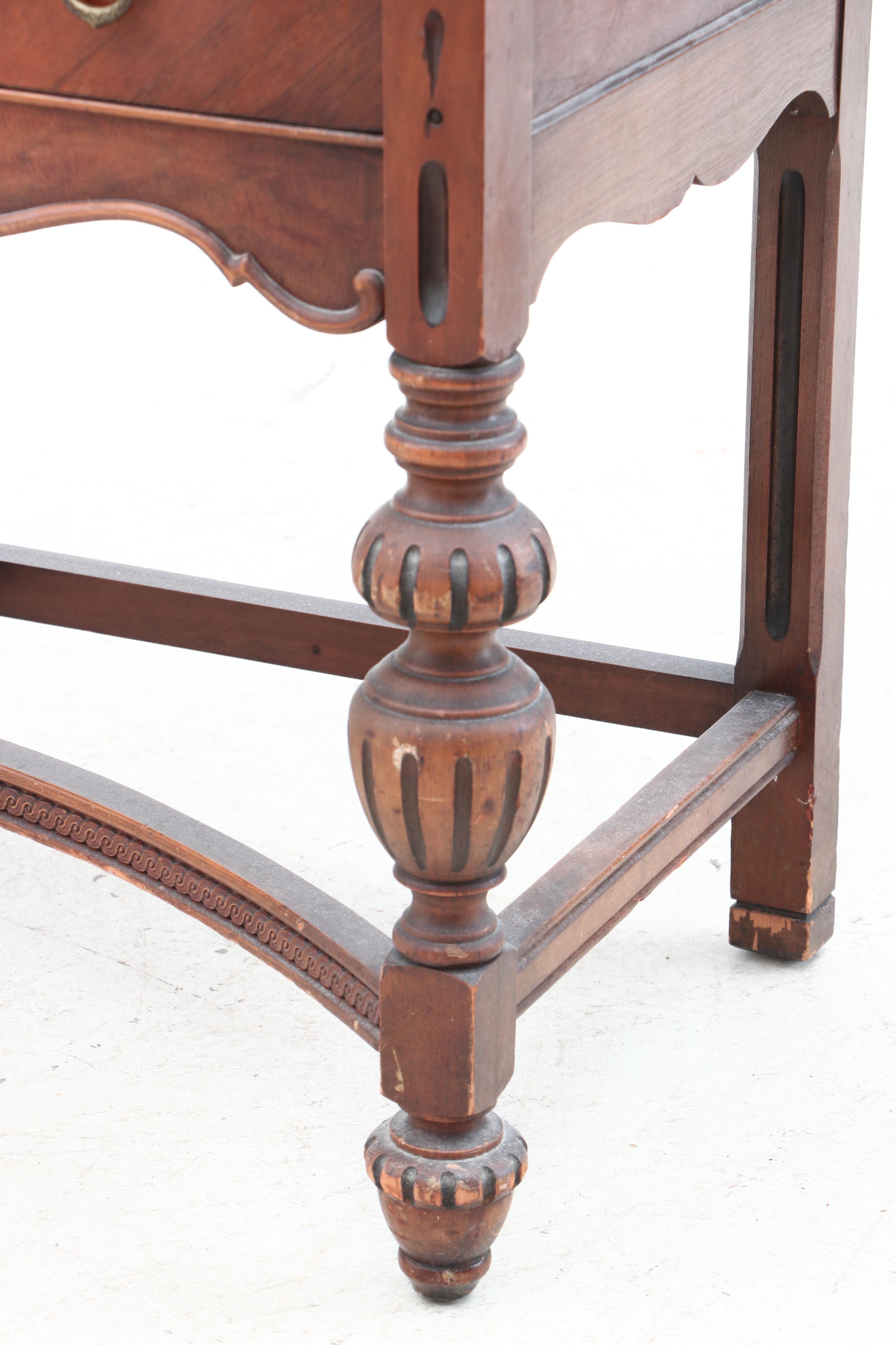 Jacobean Style Chinoiserie Lacquered Cabinet, Circa 1920