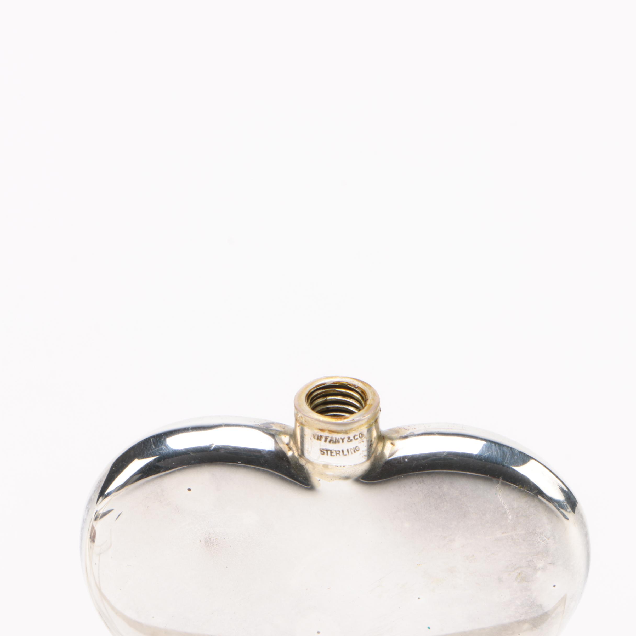 Tiffany & Co. Sterling Silver Heart Shaped Perfume Bottle with Box