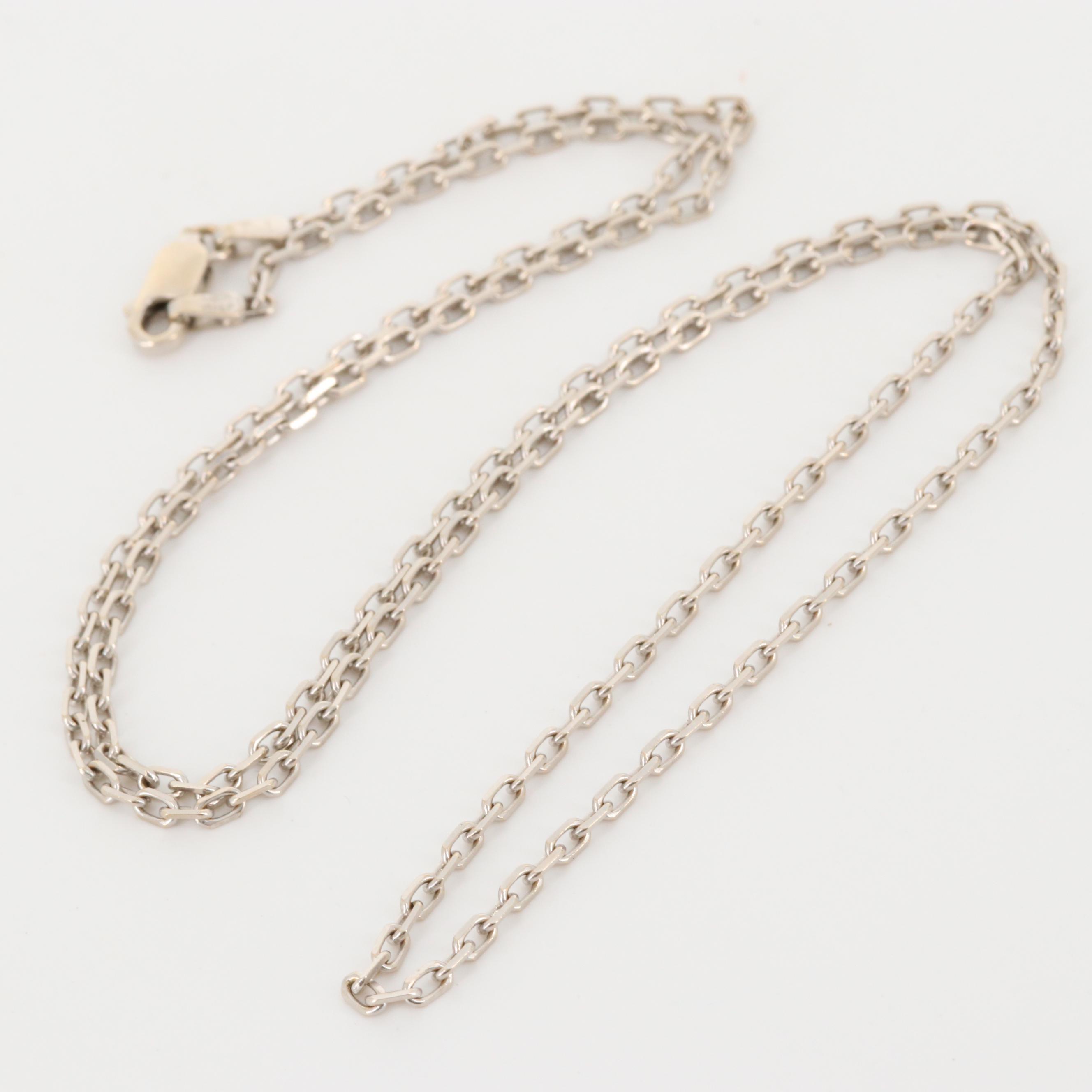 18K White Gold Chain