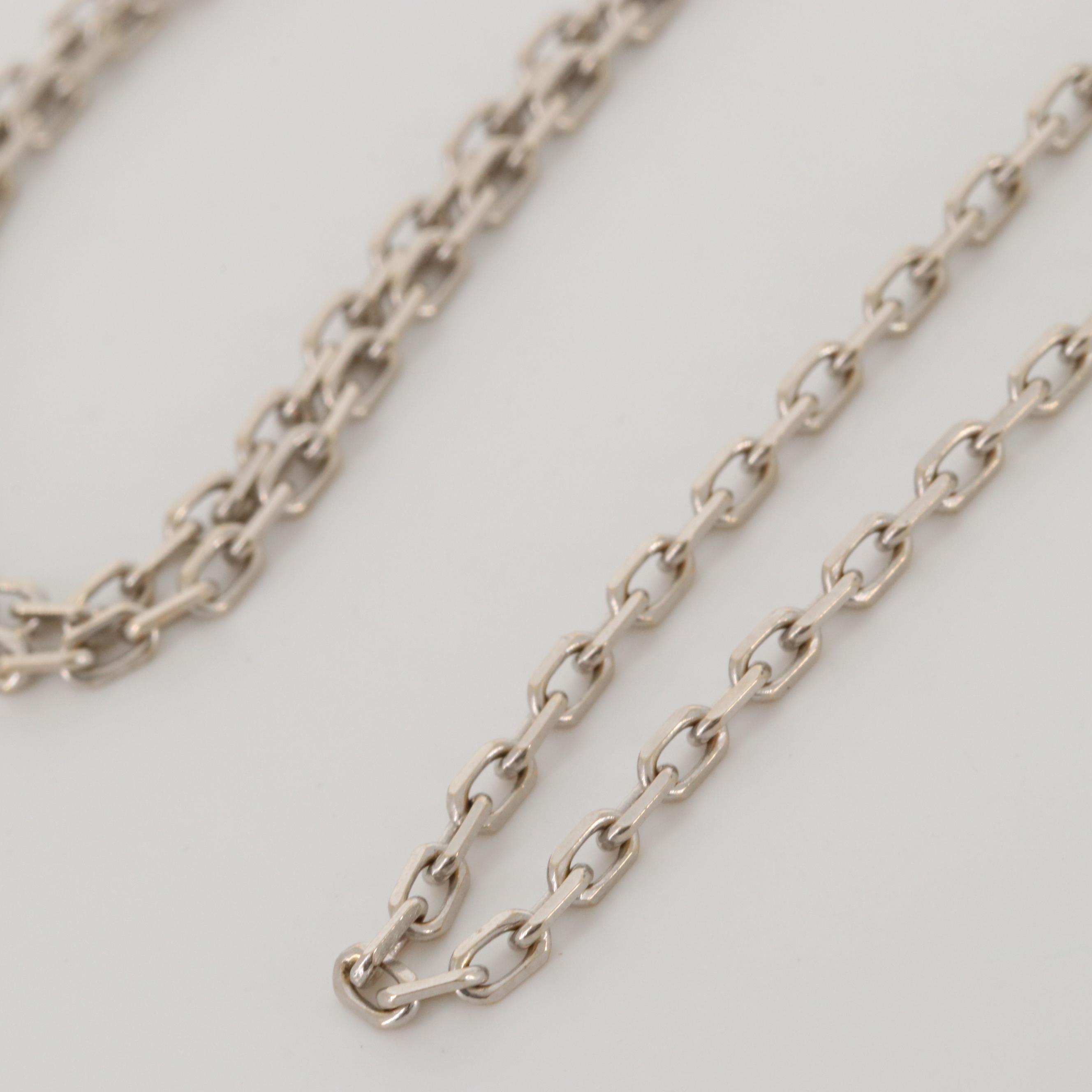 18K White Gold Chain