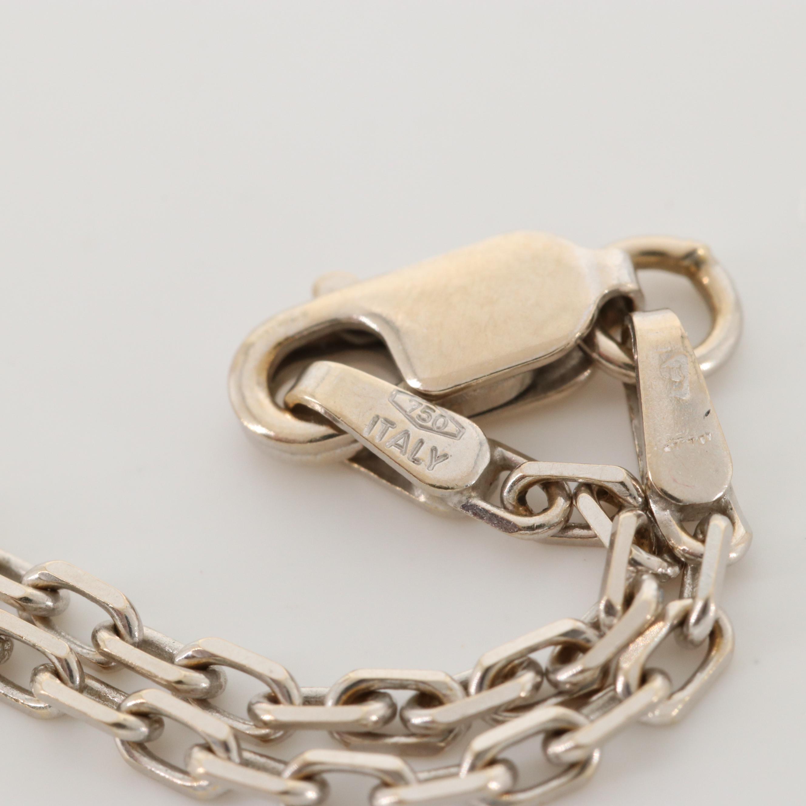 18K White Gold Chain