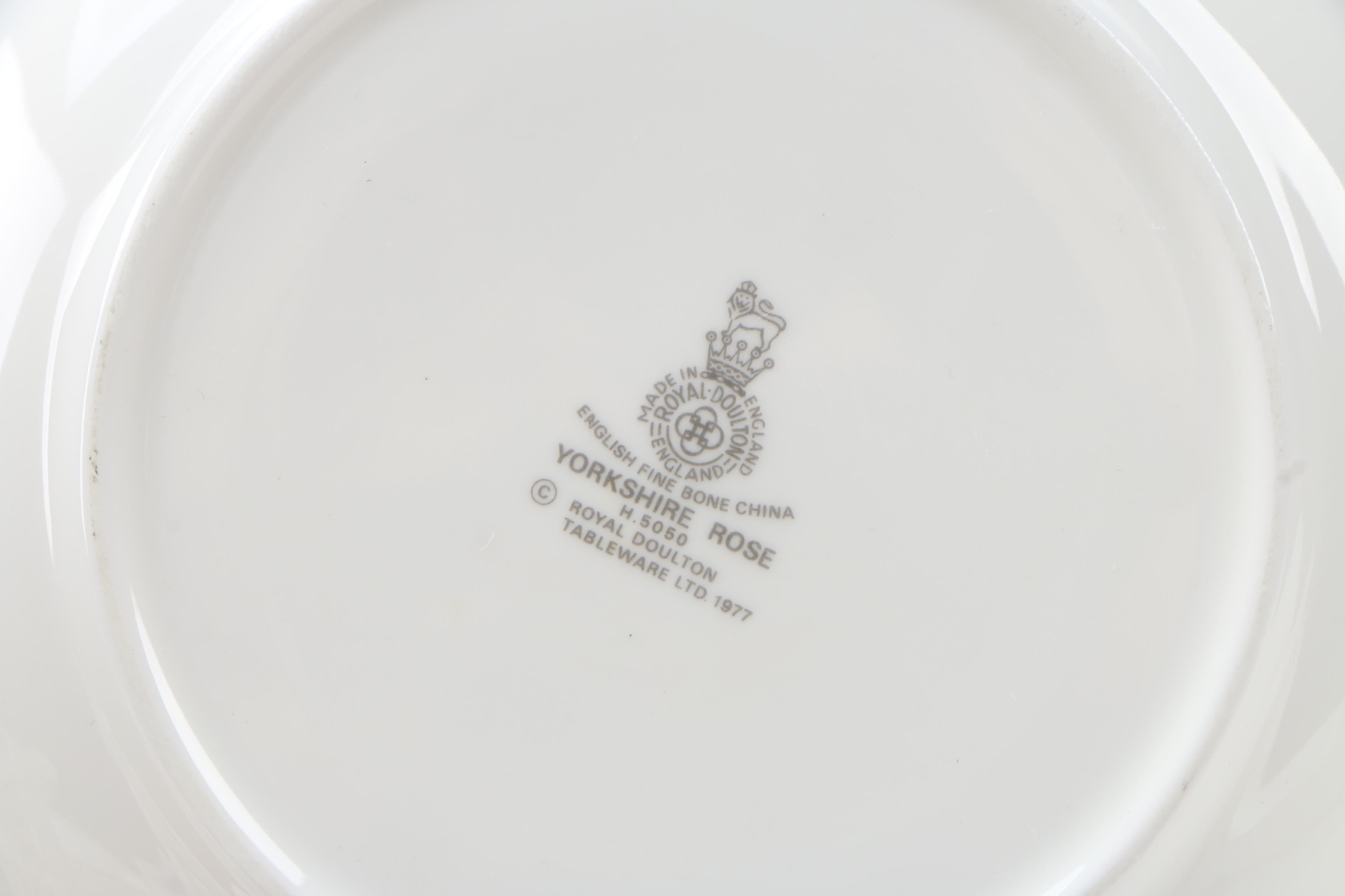 Royal Doulton "Yorkshire Rose" China Dinnerware, 1978 - 1998