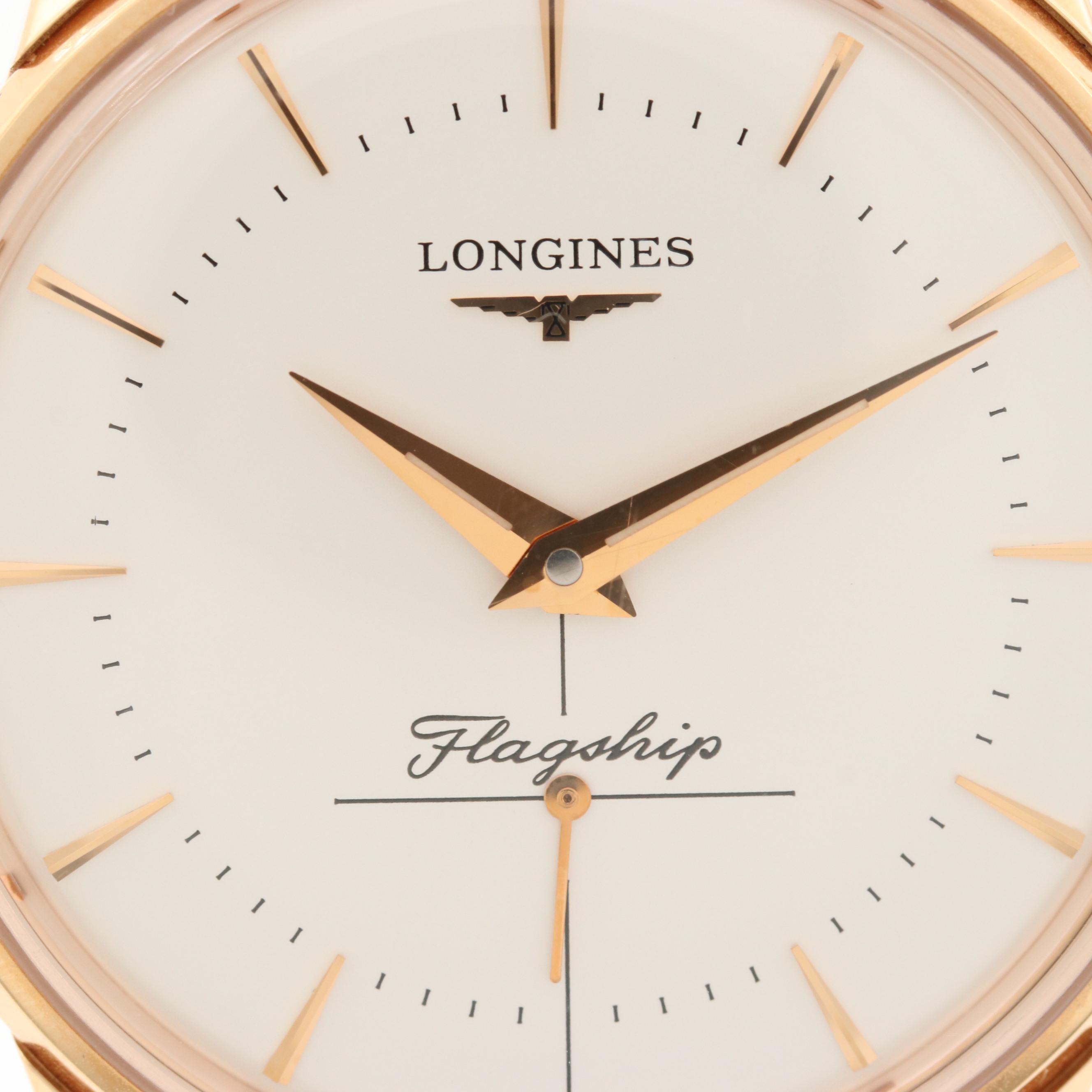 Longines Flagship 18K Rose Gold Watch