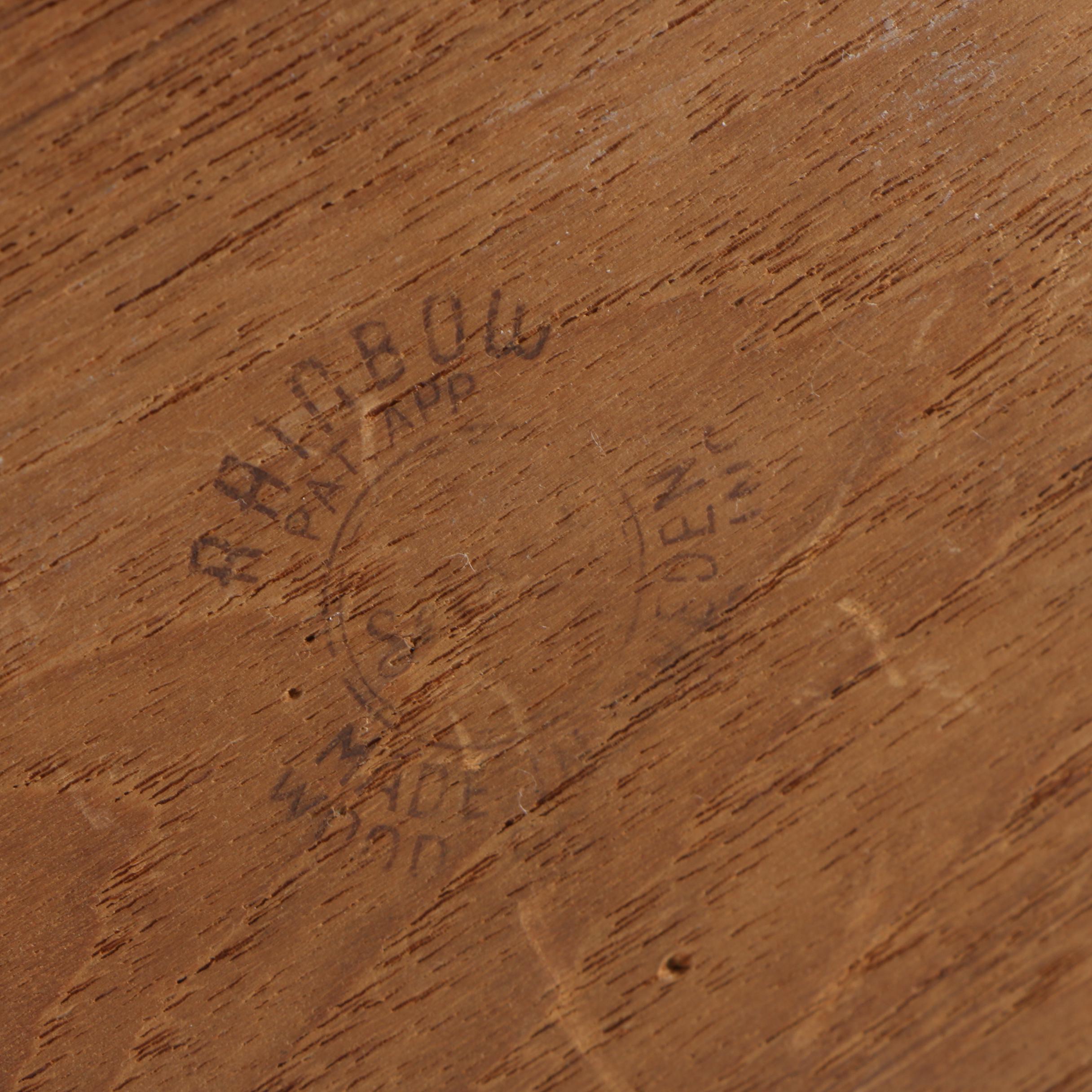 Mid Century Modern Swedish Servex-Rainbow Teak Wastebasket