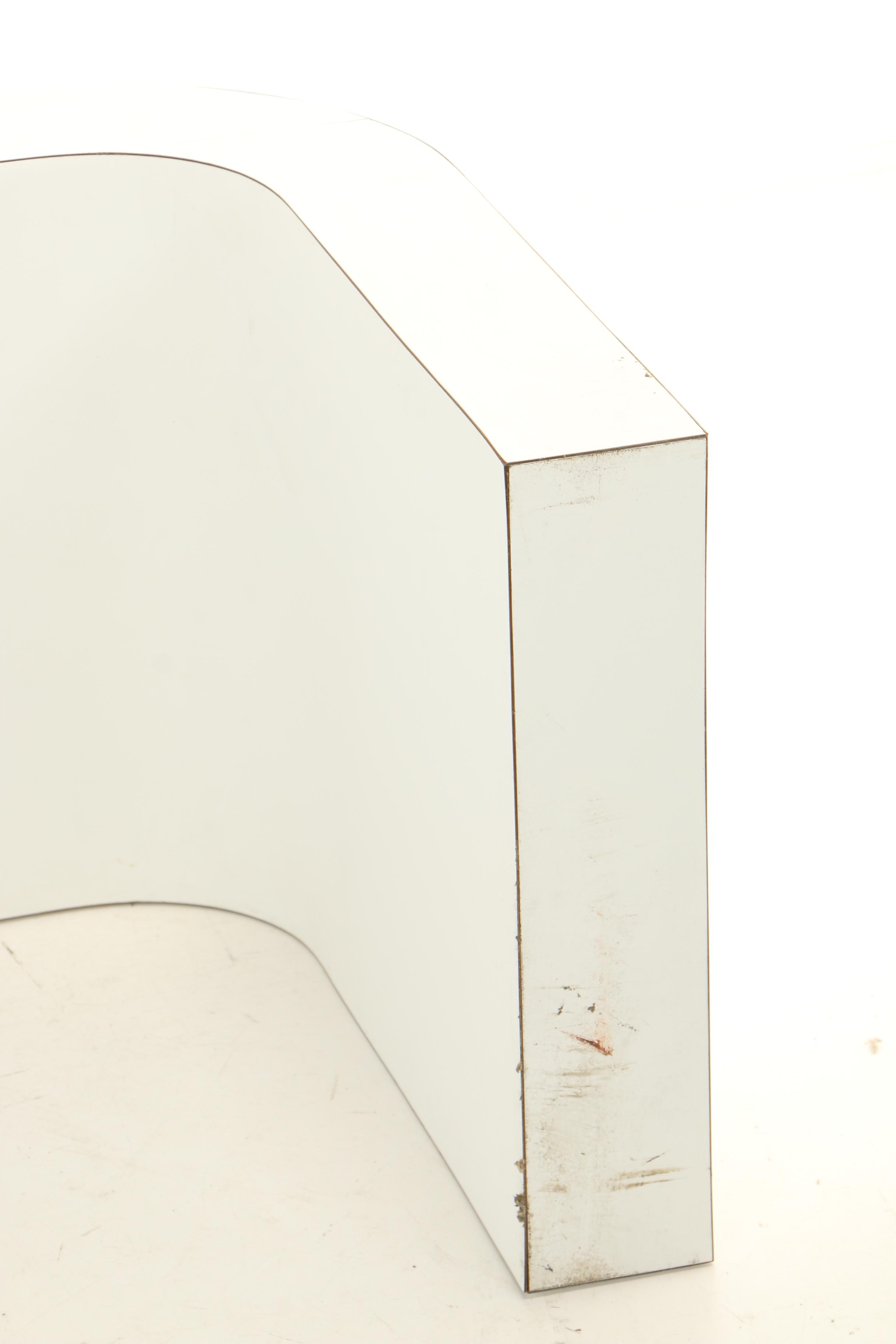 White Laminate Low Console Table, Late 20th Century