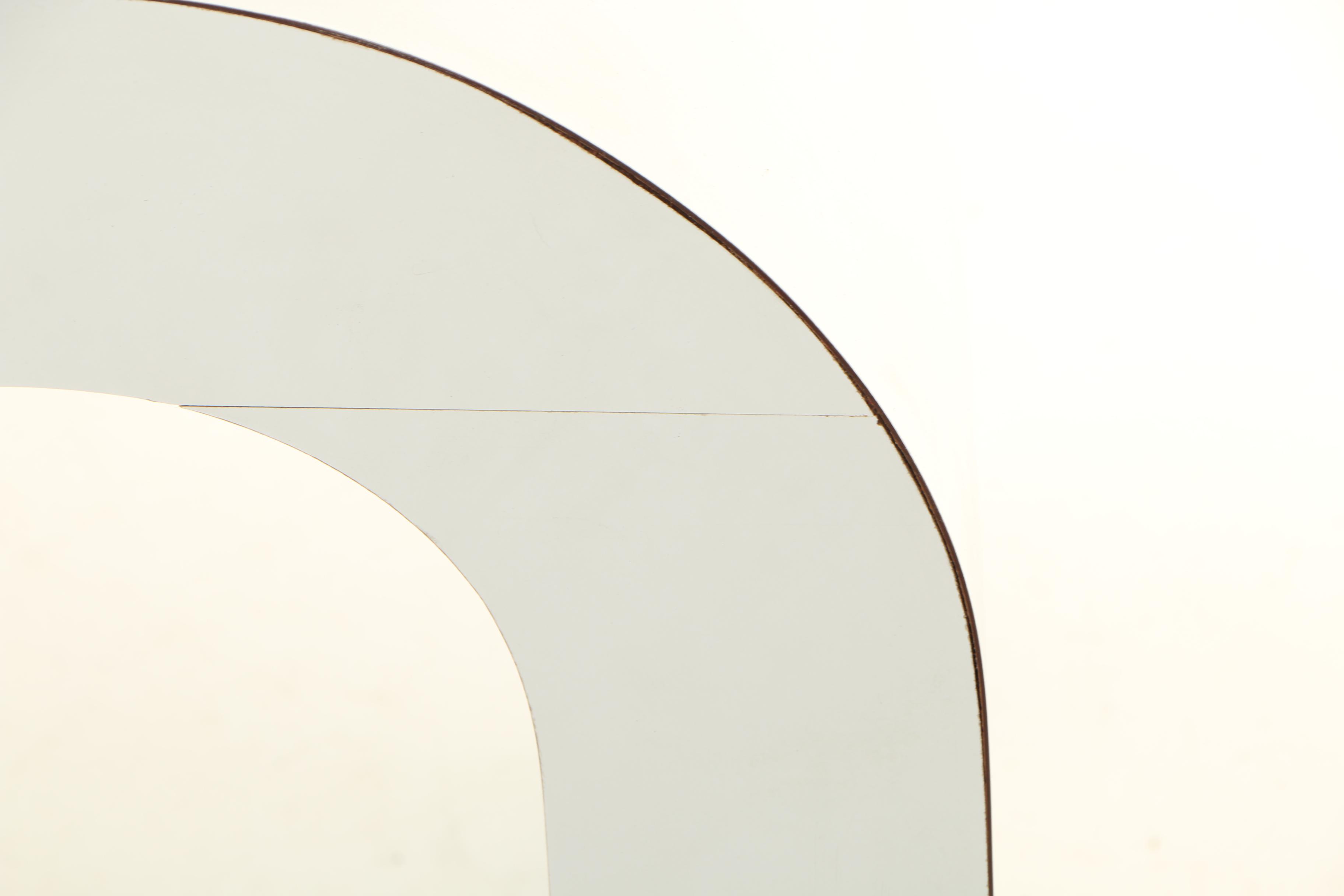 White Laminate Low Console Table, Late 20th Century