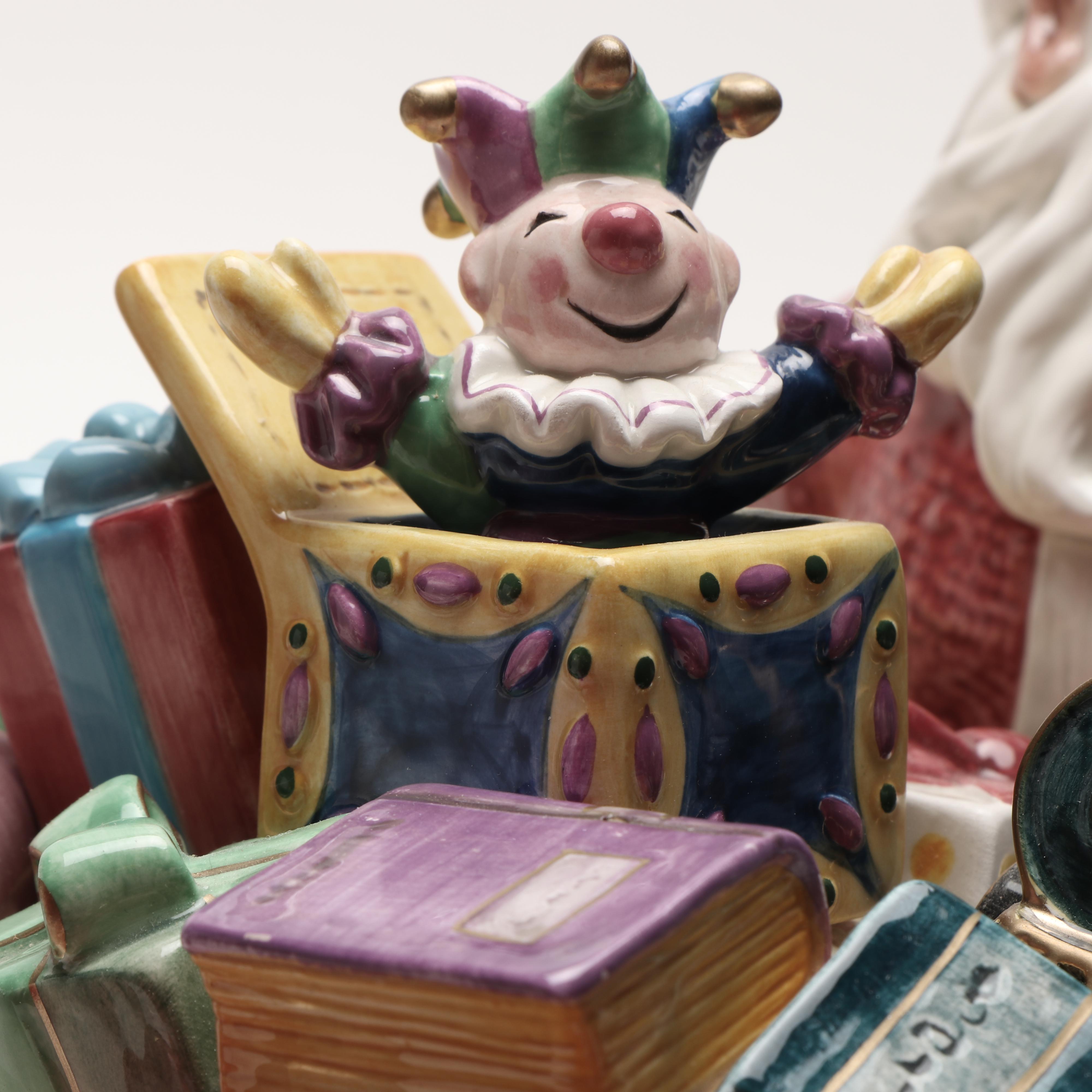 Fitz and Floyd Classics "Old Fashioned Christmas" Santa Cookie Jar