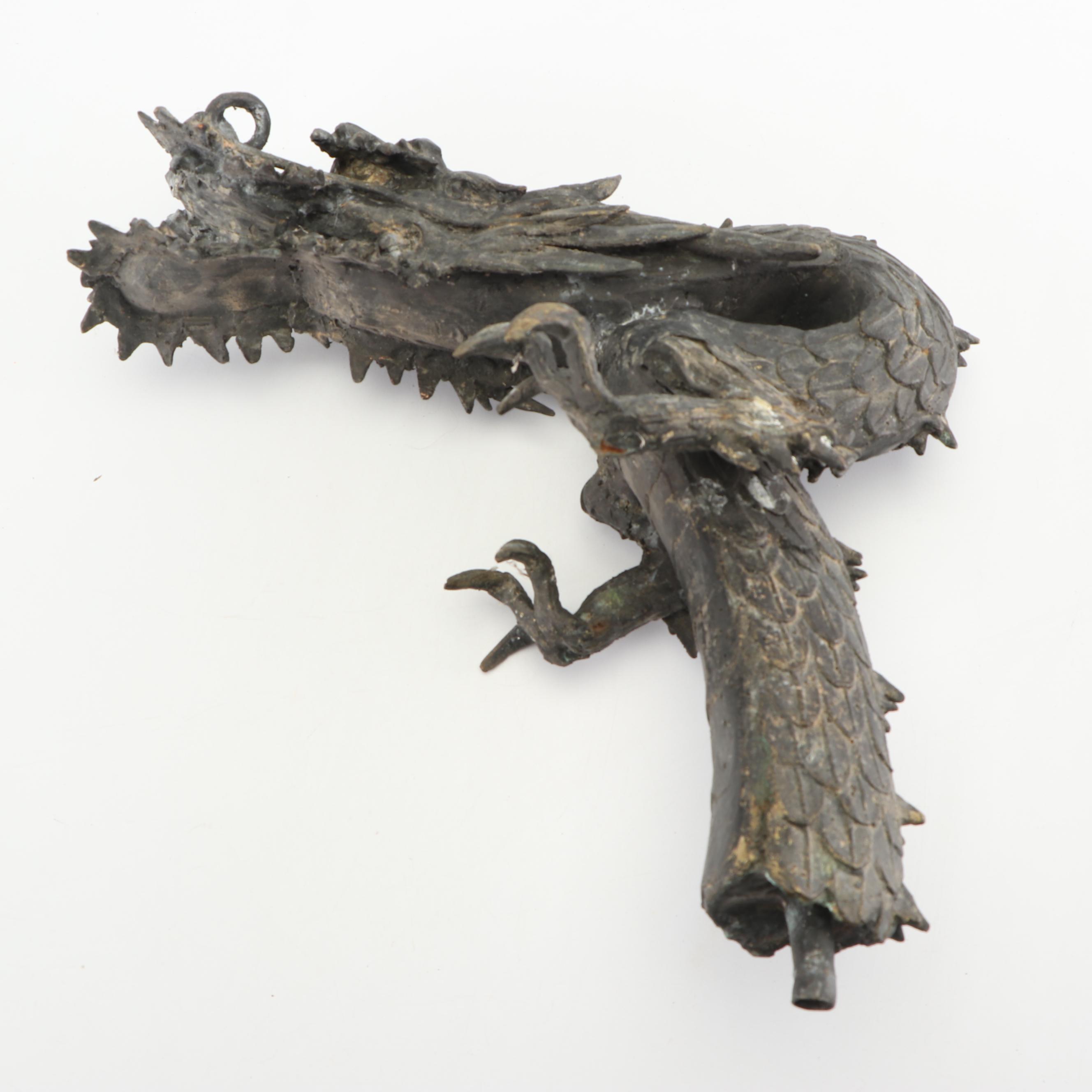 Japanese Bronze Dragon Temple Water Spout