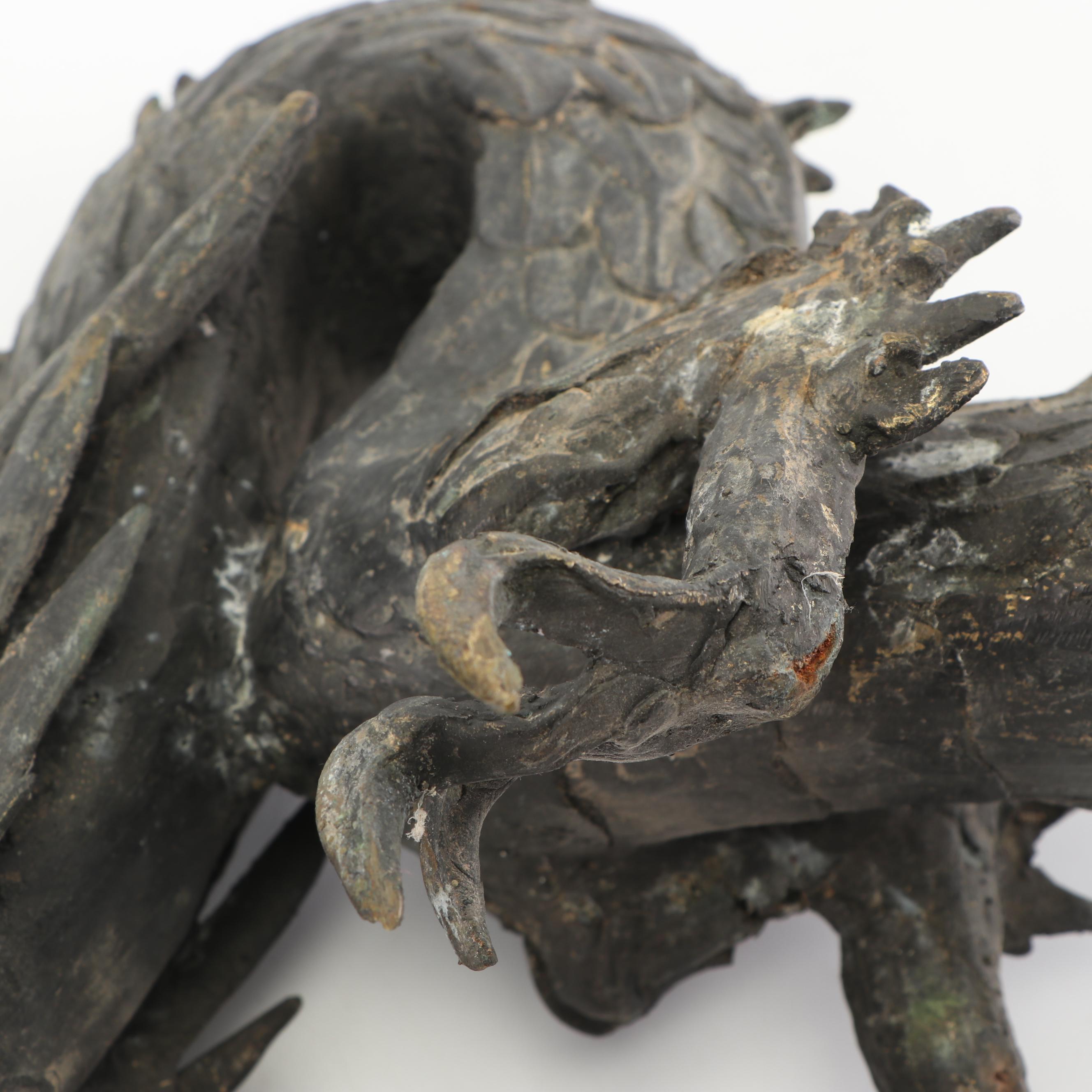 Japanese Bronze Dragon Temple Water Spout