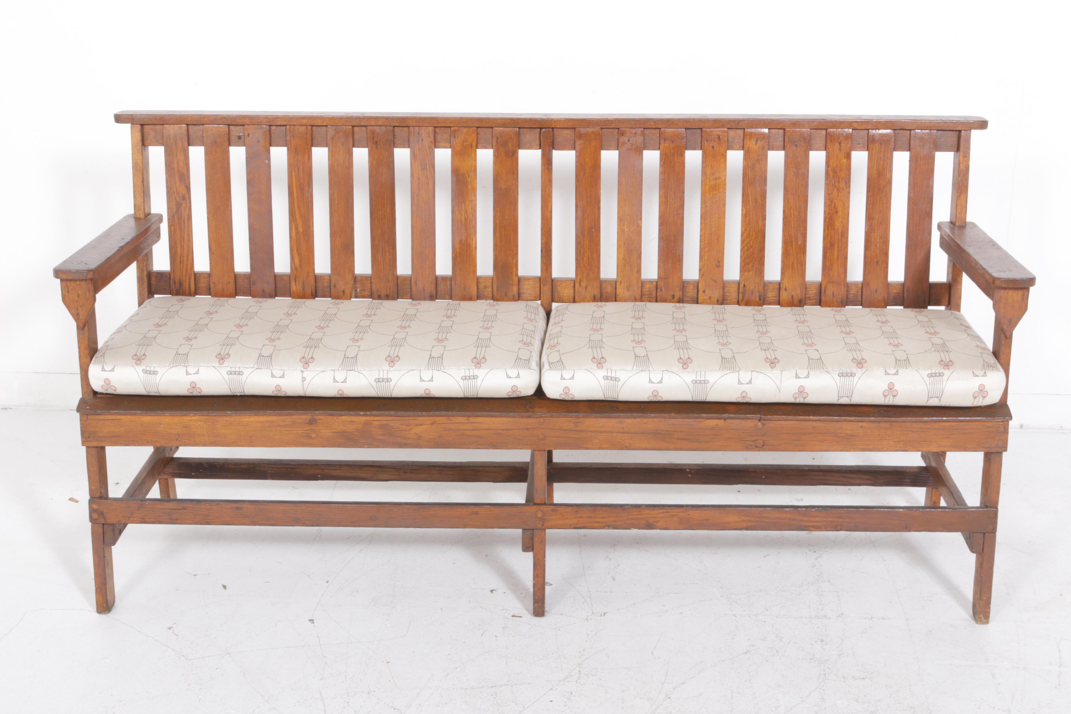 Mission Style Wooden Bench