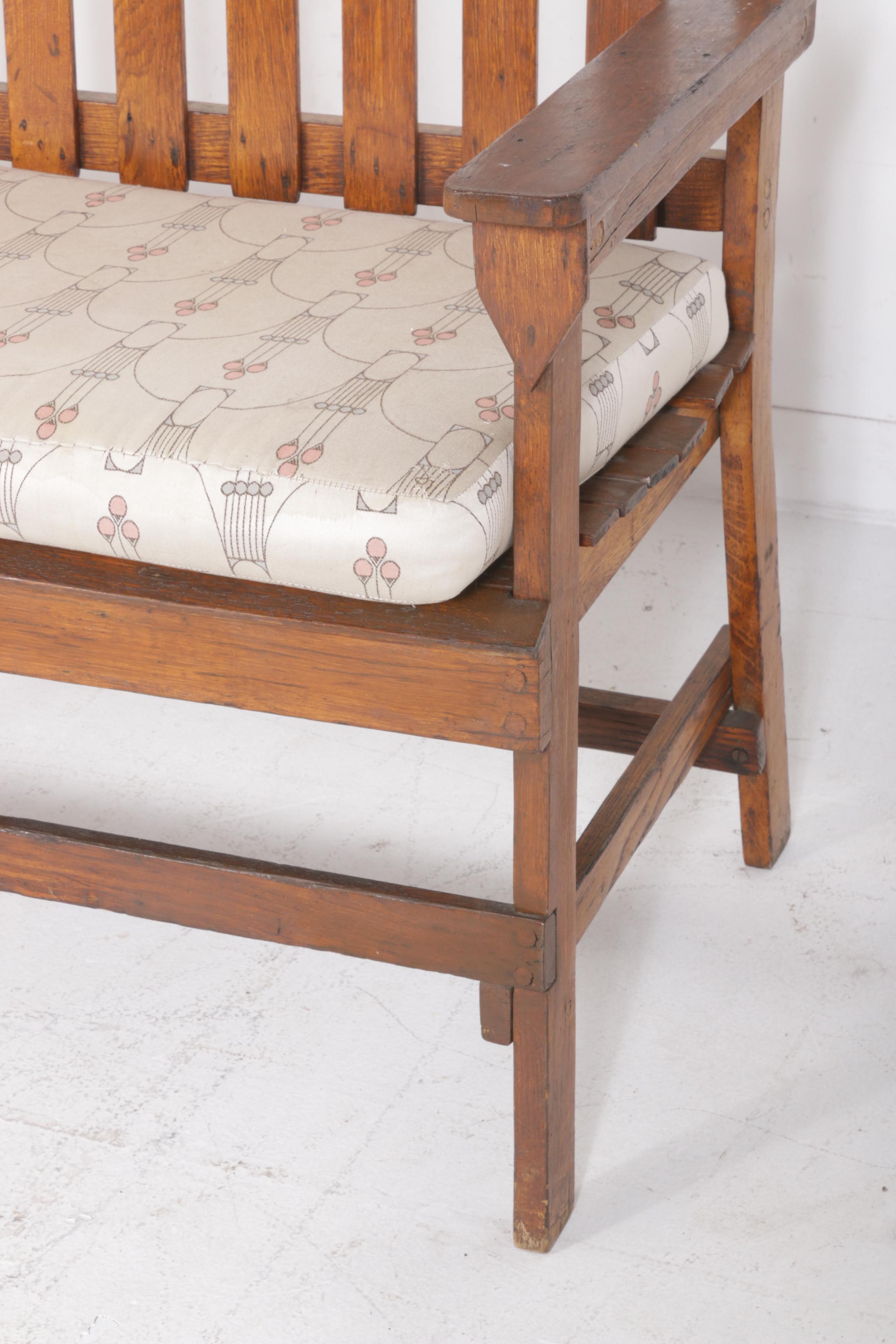 Mission Style Wooden Bench