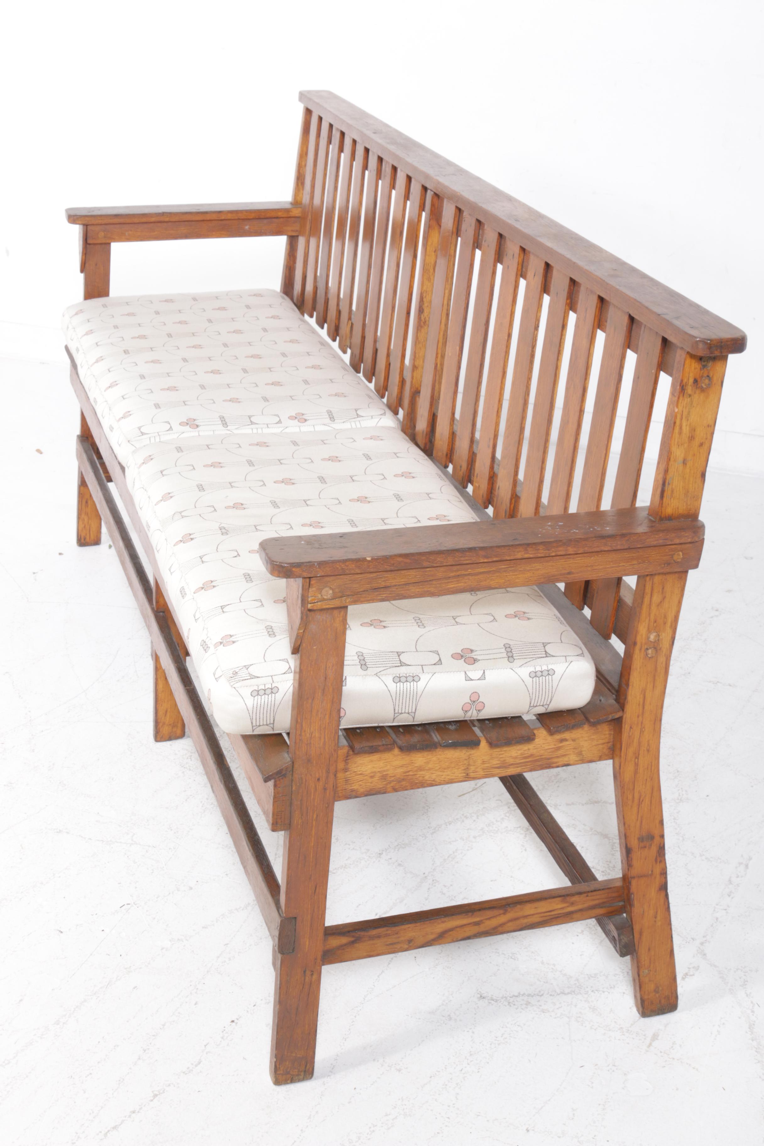 Mission Style Wooden Bench