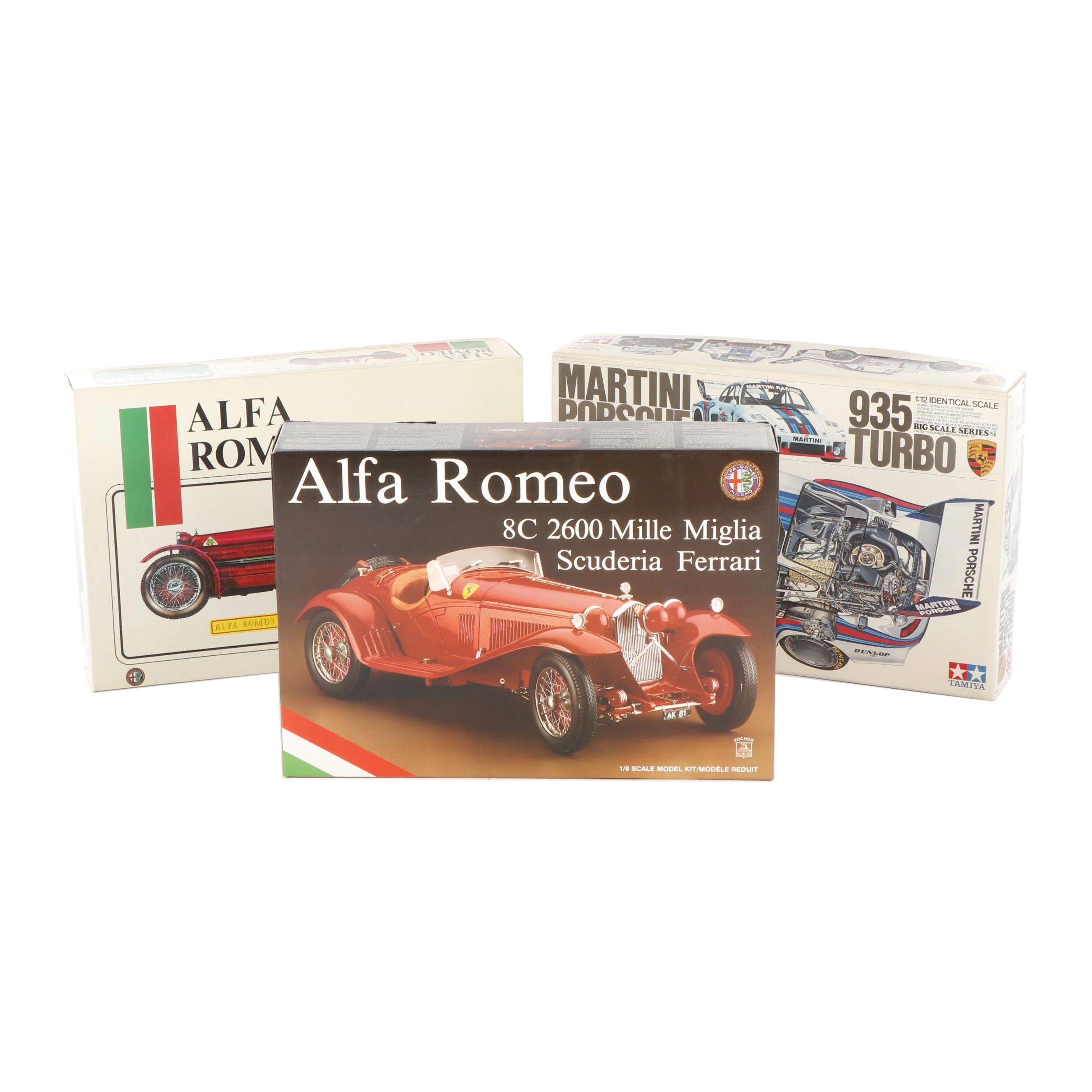 Pocher and Tamiya Model Car Kits
